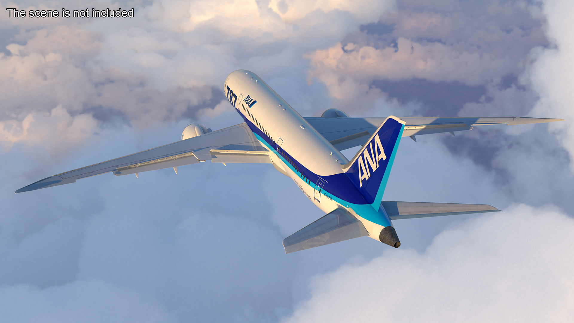 3D Boeing 787-8 Dreamliner ANA Livery Rigged