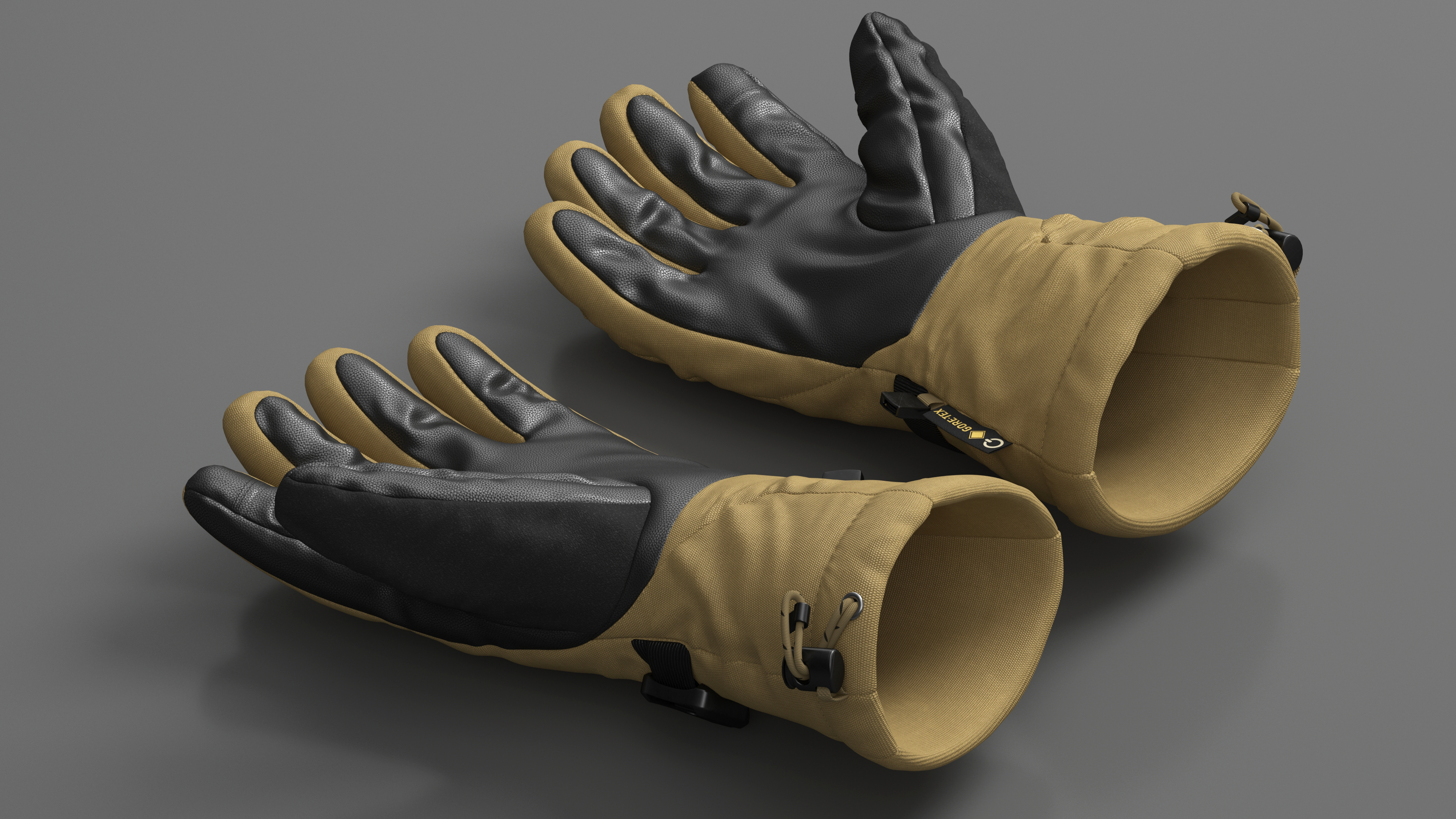 The North Face Mens Montana Etip GTX Mitt Gloves Beige 3D model