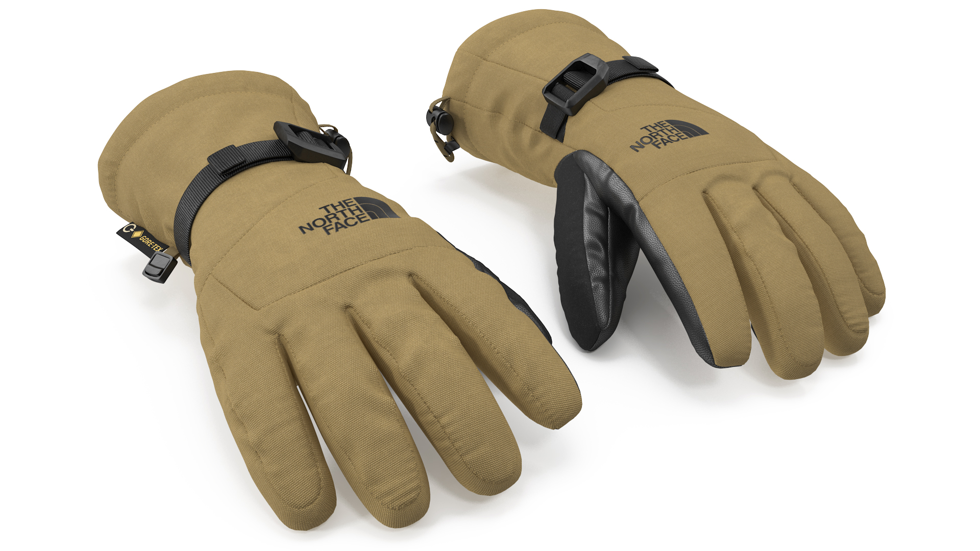 The North Face Mens Montana Etip GTX Mitt Gloves Beige 3D model