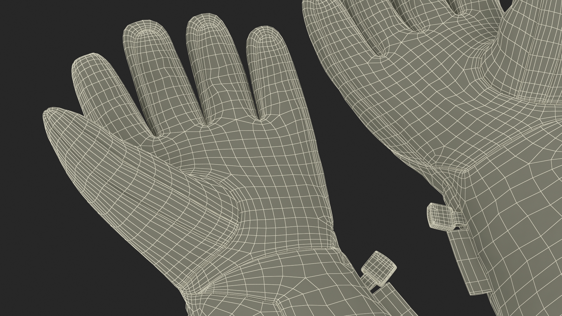The North Face Mens Montana Etip GTX Mitt Gloves Beige 3D model