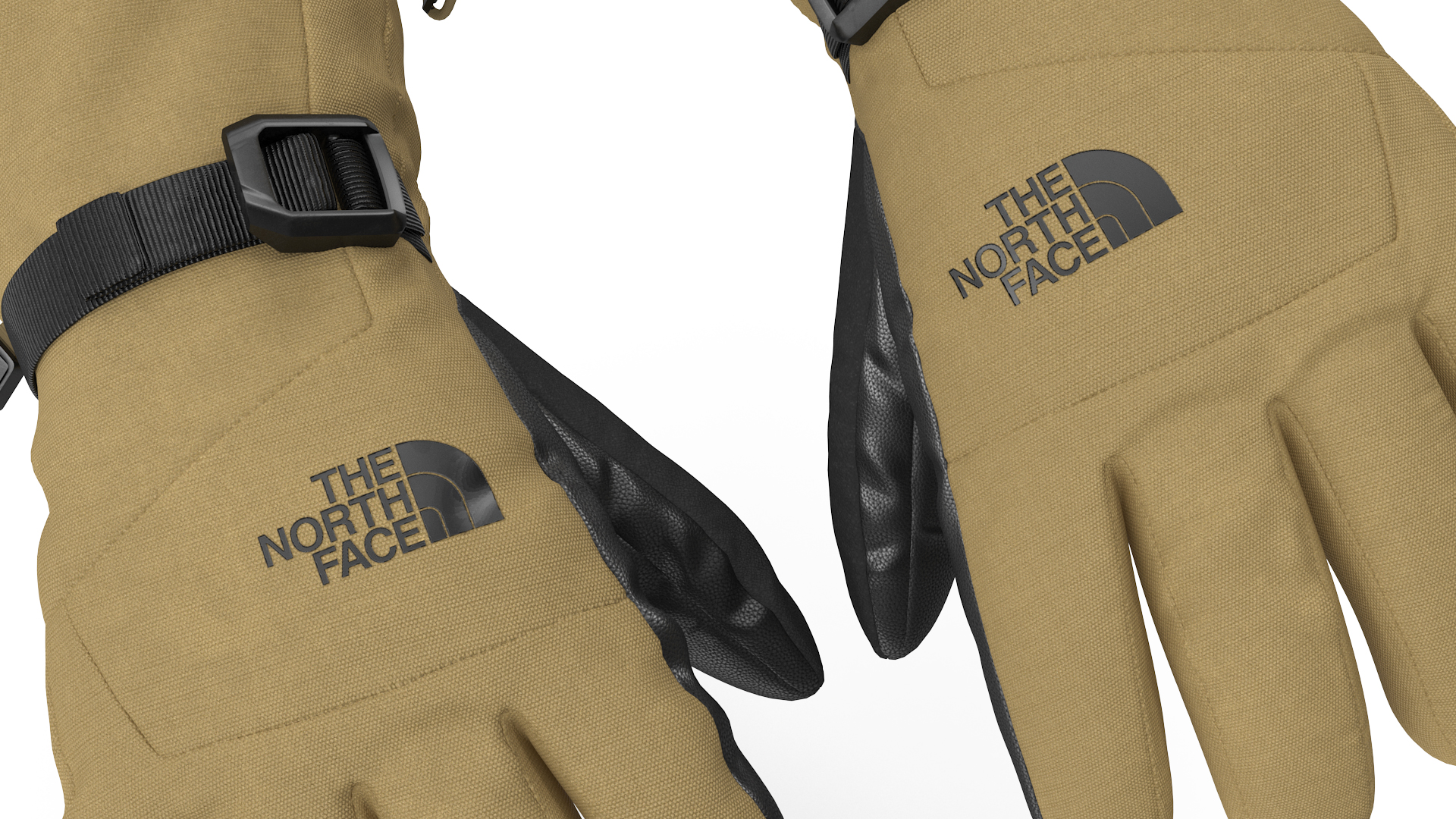 The North Face Mens Montana Etip GTX Mitt Gloves Beige 3D model