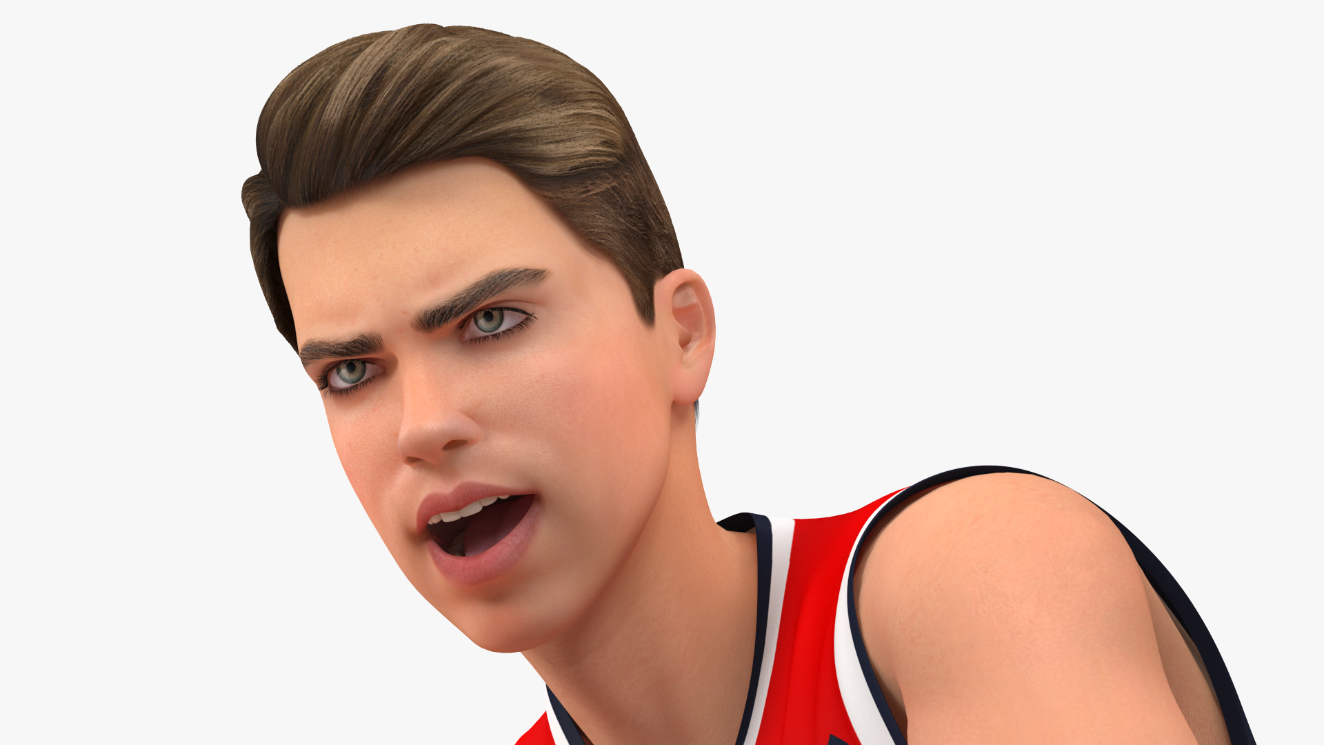 3D model Teenage Boy Playing Basketball