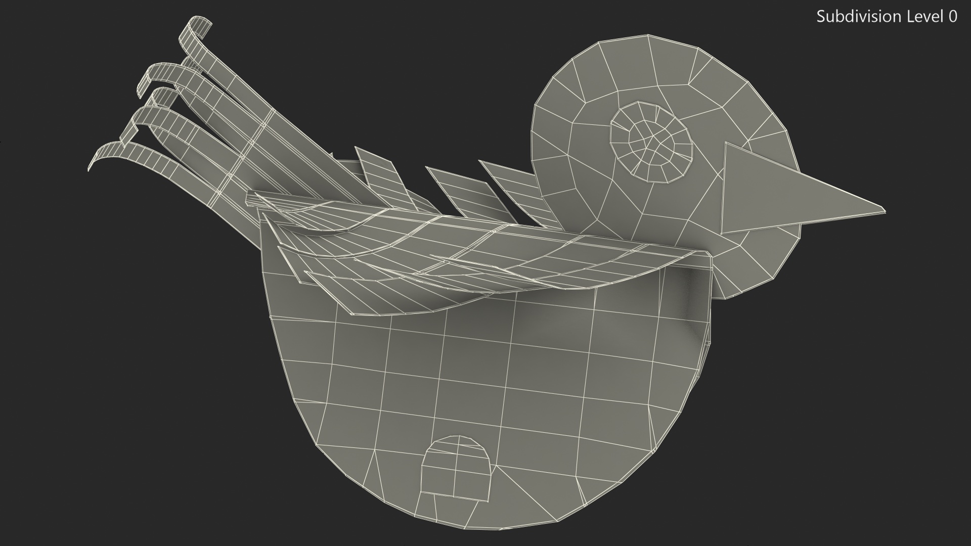 3D model Craft Paper Toy Bird
