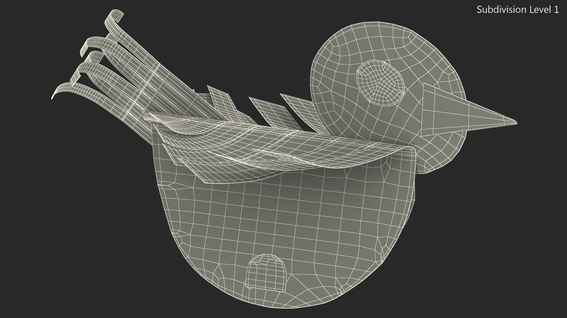 3D model Craft Paper Toy Bird