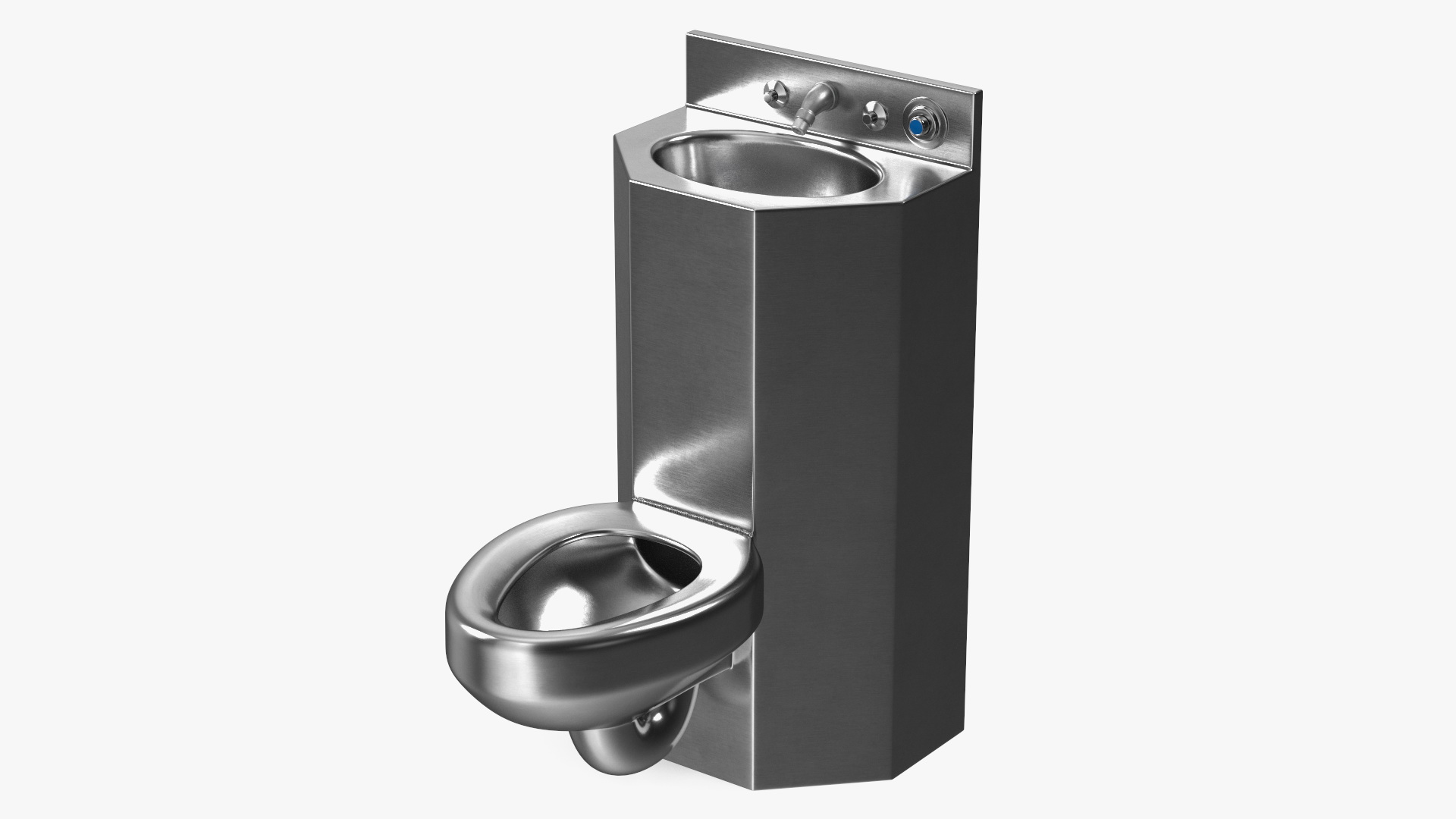 Combined Prison Toilet American Style 3D