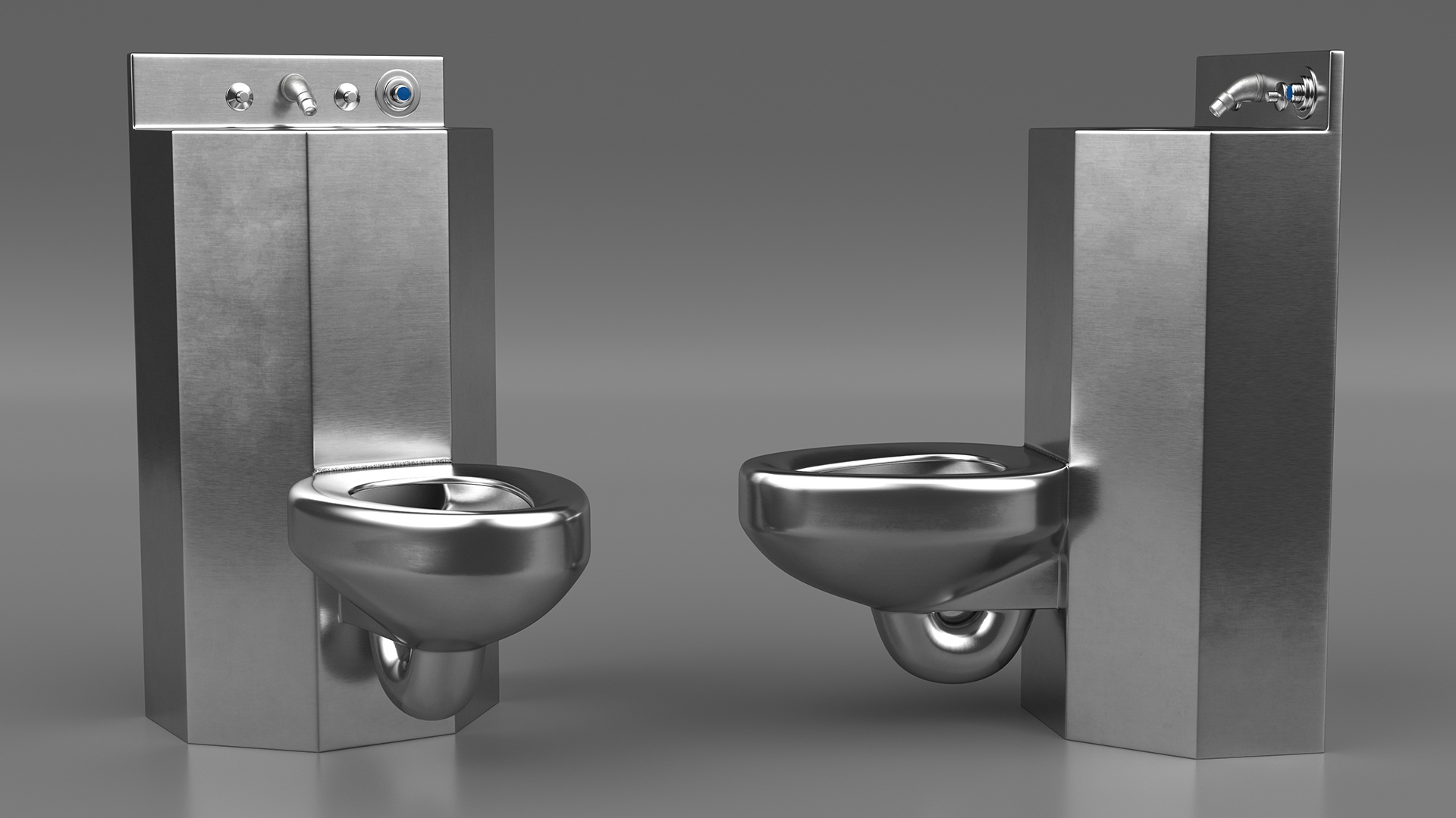 Combined Prison Toilet American Style 3D
