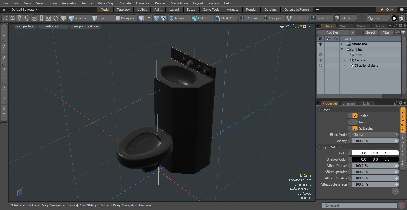 Combined Prison Toilet American Style 3D