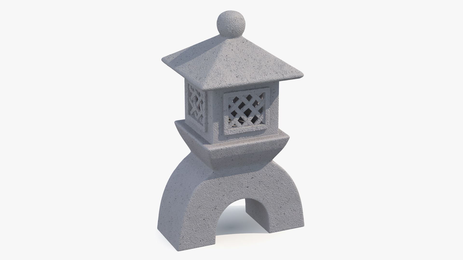 Japanese Stone Garden Lantern 3D model