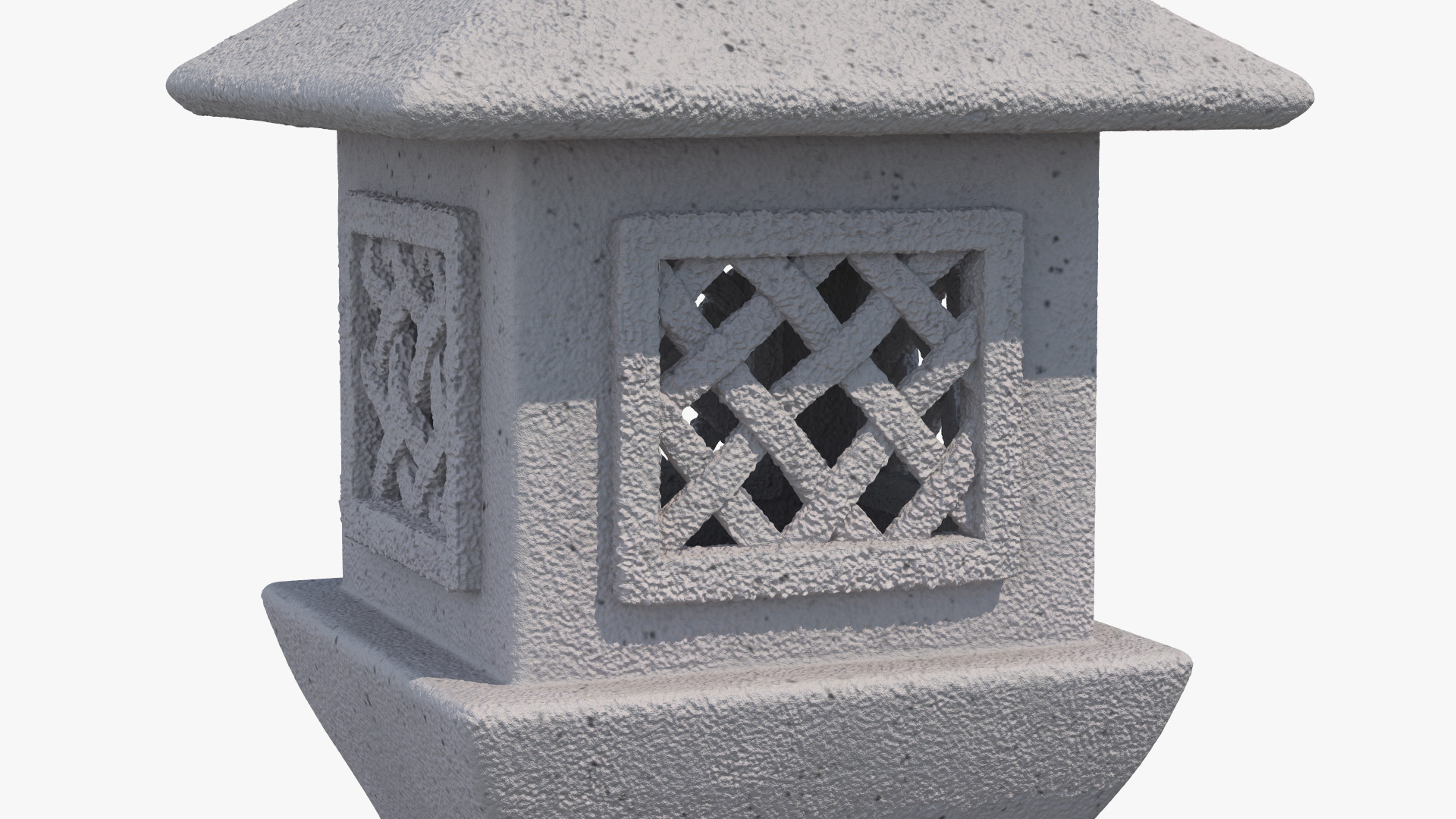 Japanese Stone Garden Lantern 3D model