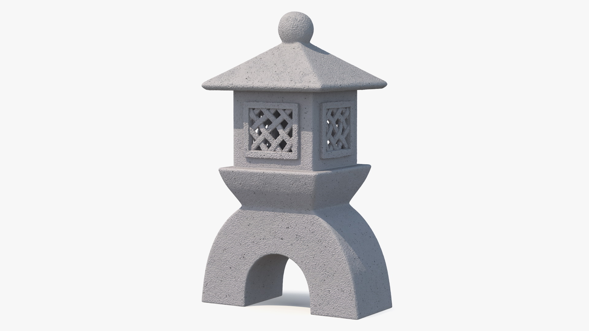 Japanese Stone Garden Lantern 3D model