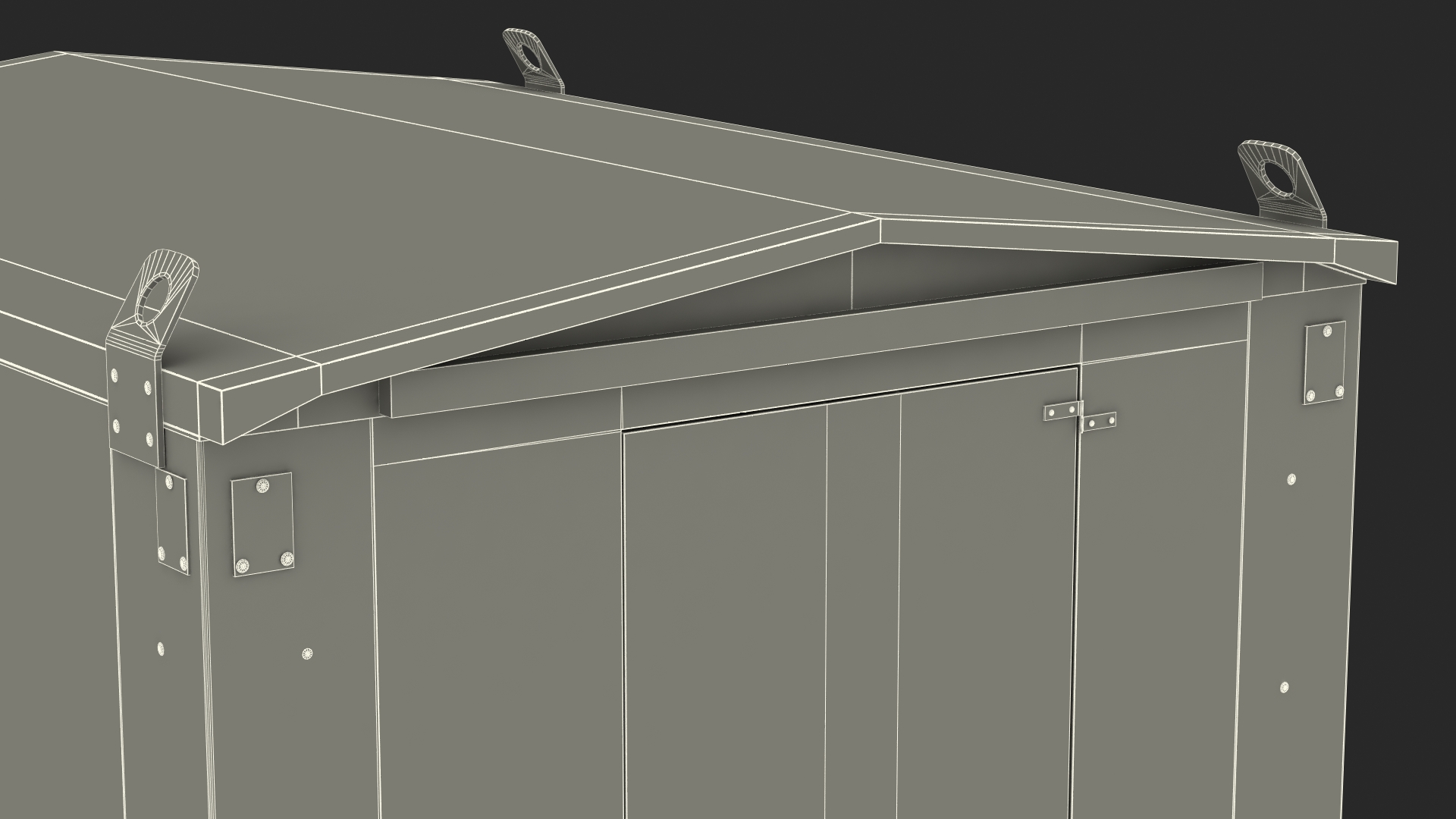 3D Old Large Railway Relay Cabinet