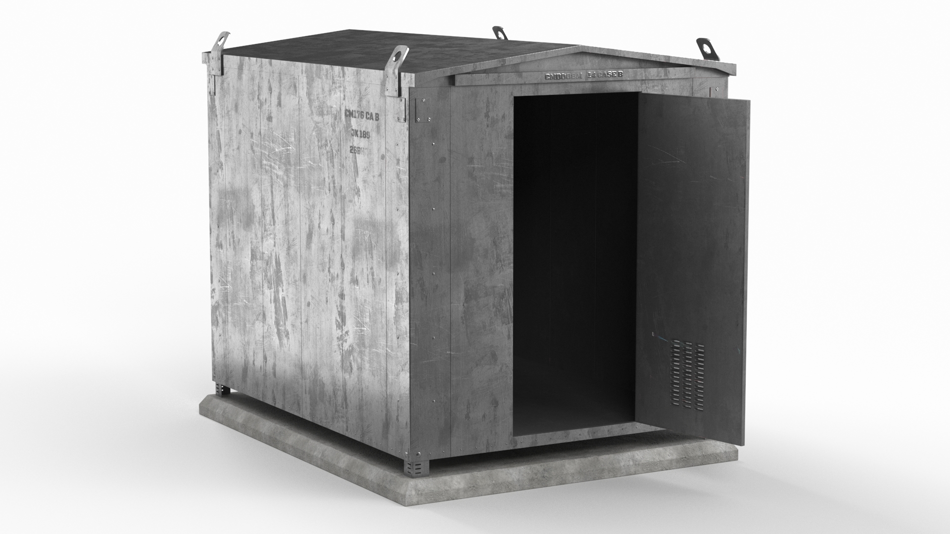 3D Old Large Railway Relay Cabinet