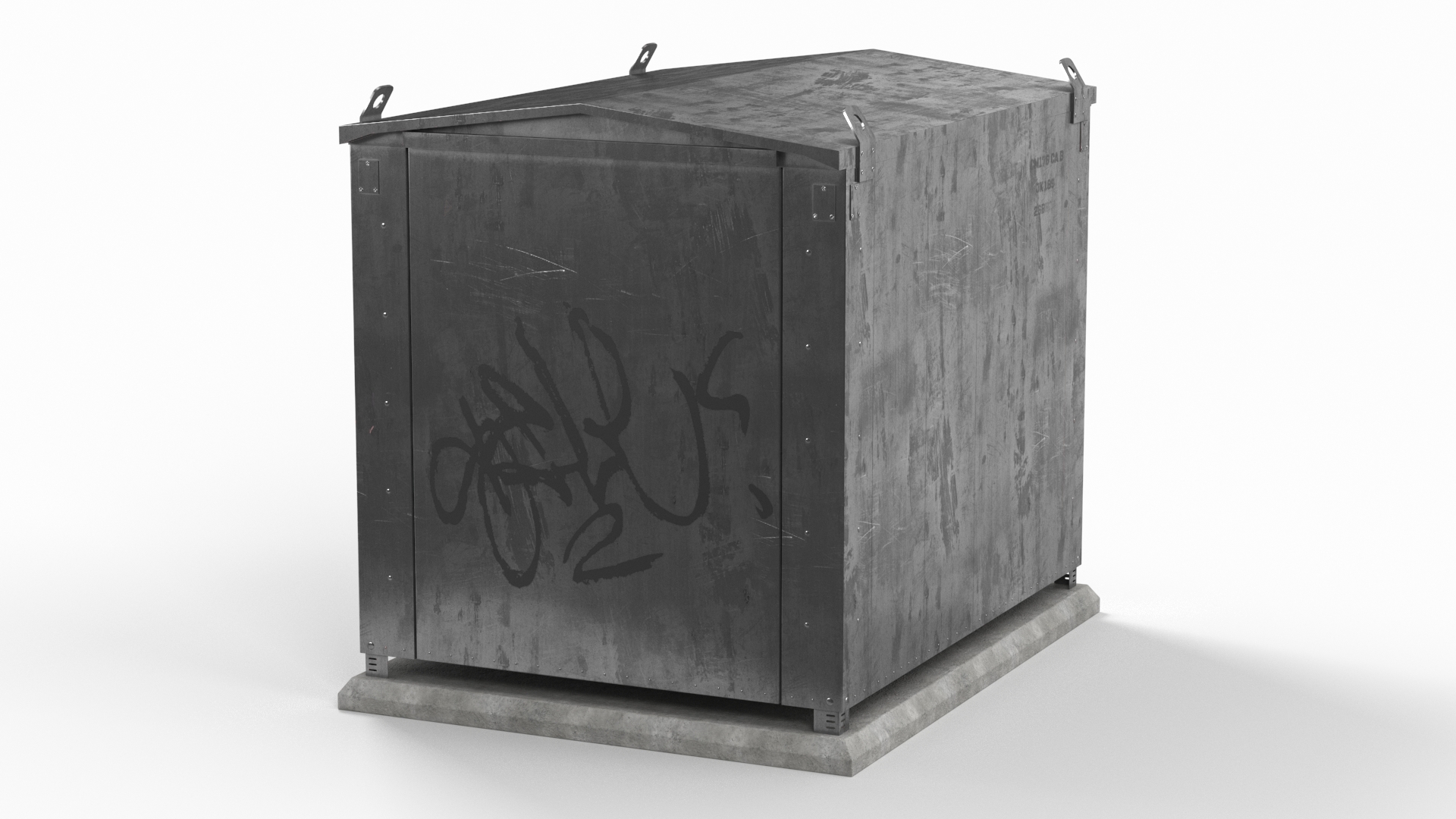 3D Old Large Railway Relay Cabinet