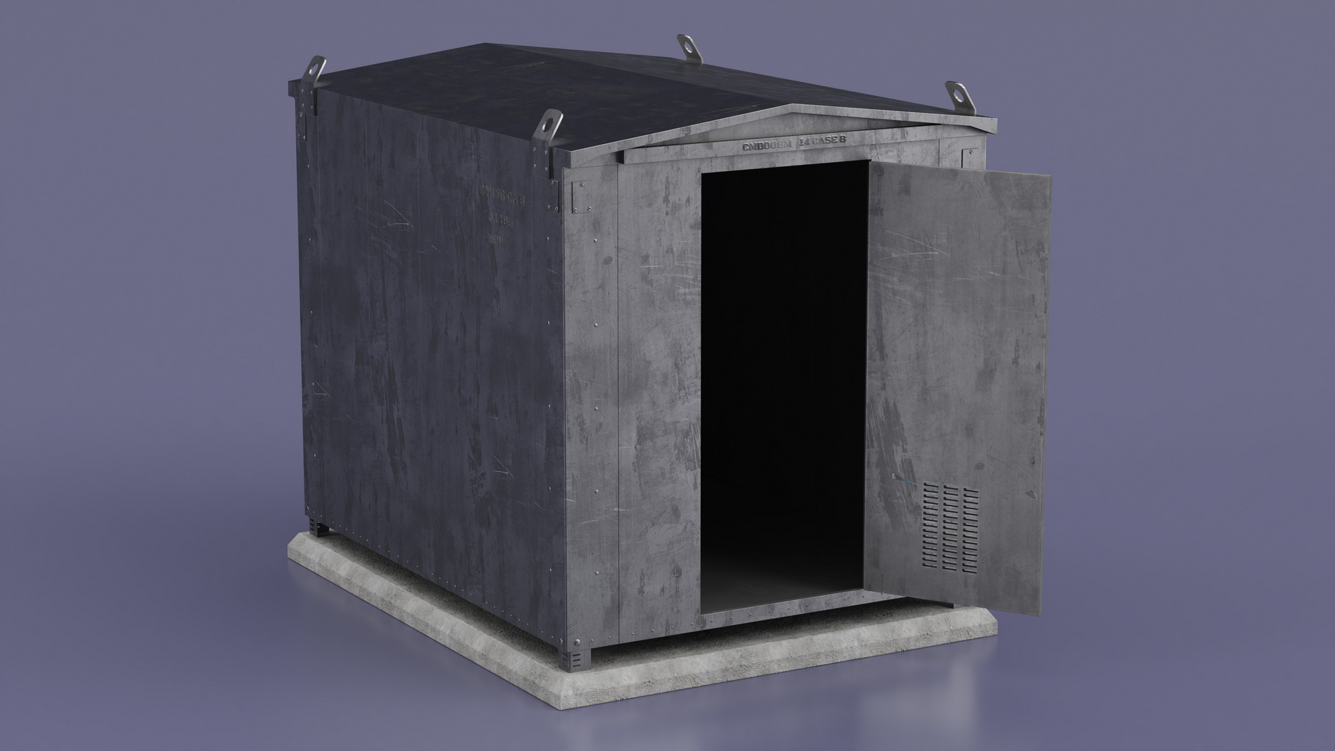 3D Old Large Railway Relay Cabinet