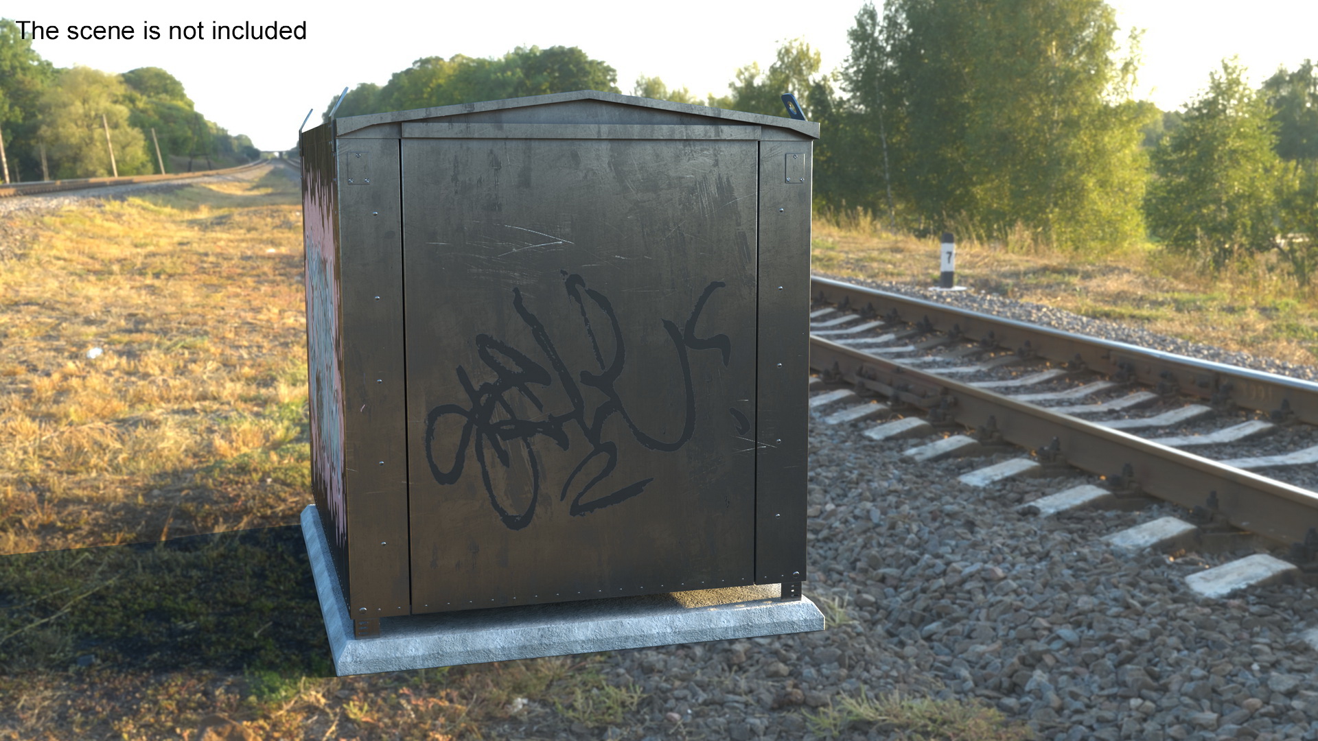 3D Old Large Railway Relay Cabinet