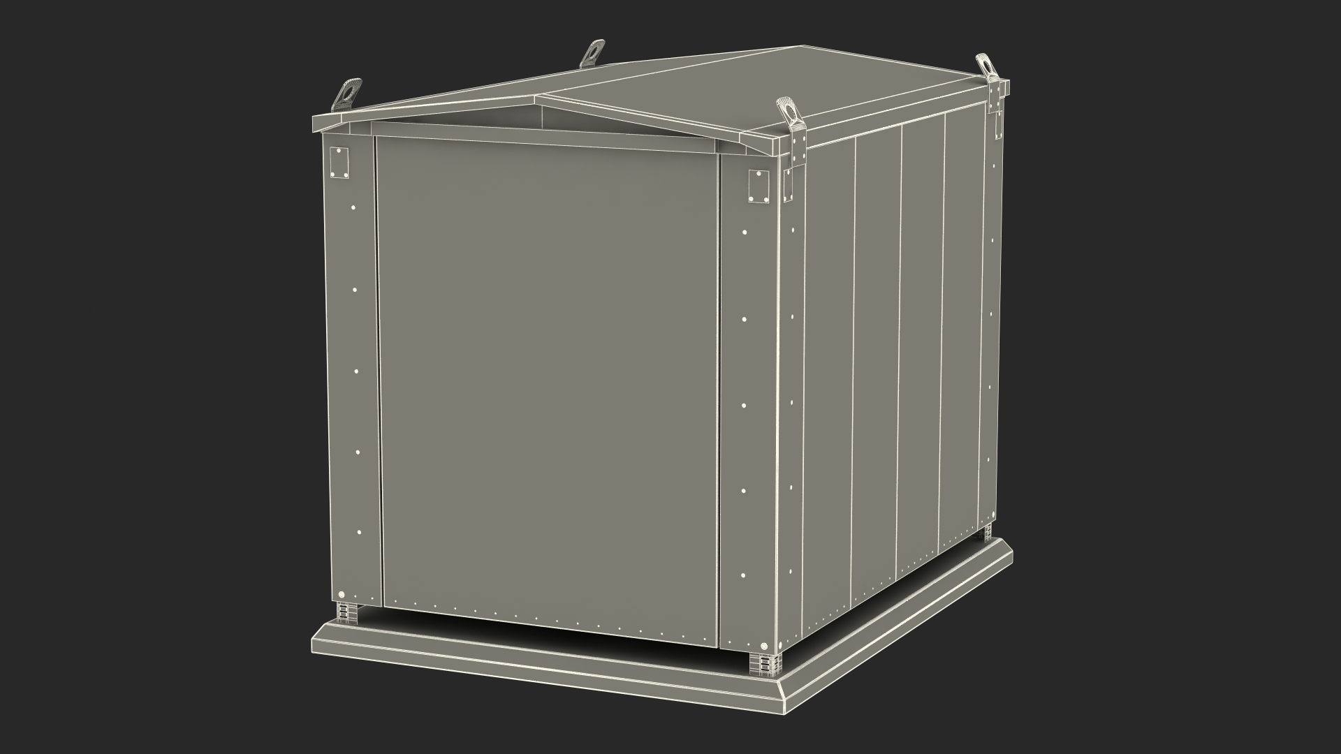 3D Old Large Railway Relay Cabinet