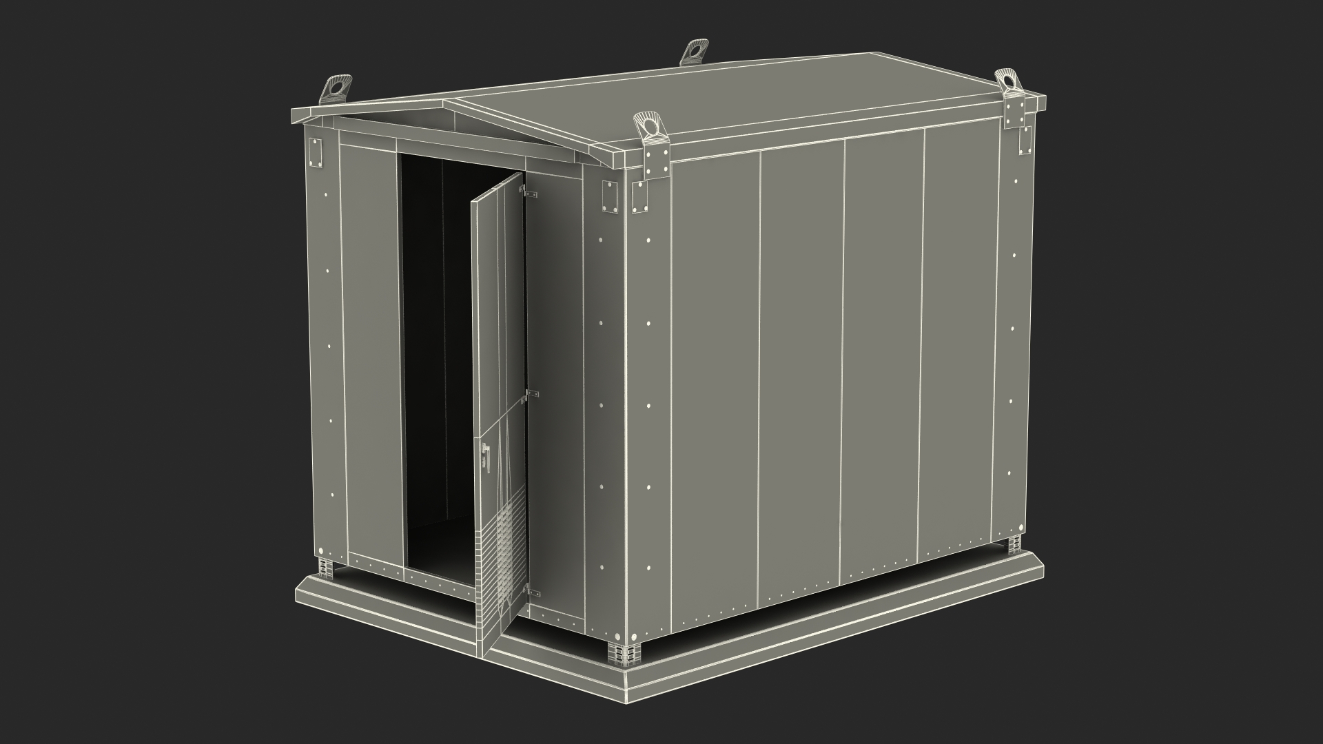 3D Old Large Railway Relay Cabinet