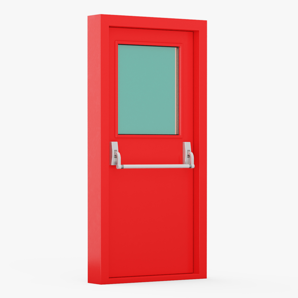 Single Fire Exit Door with Panic Bar, view 11