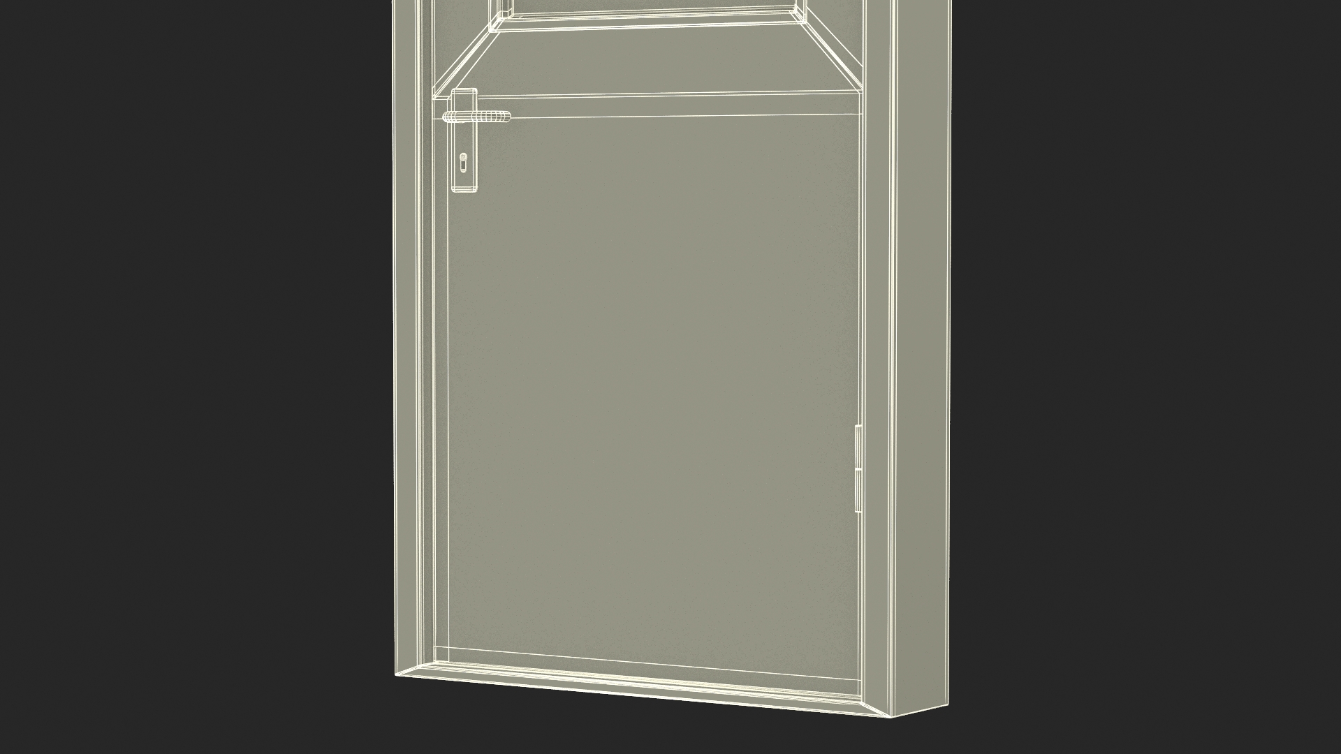 3D Single Fire Exit Door with Panic Bar