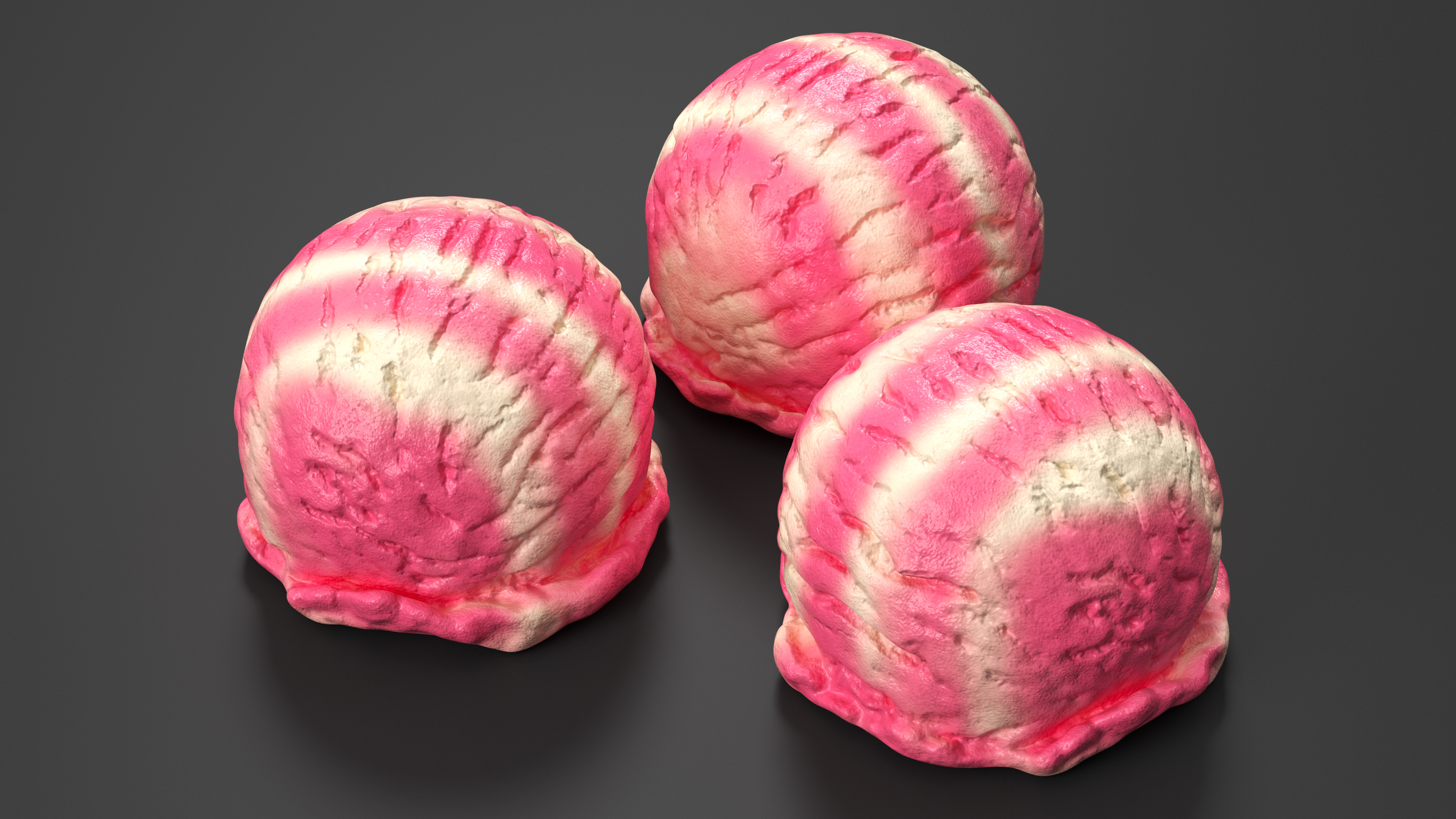 3D Double Flavor Ice Cream Ball model