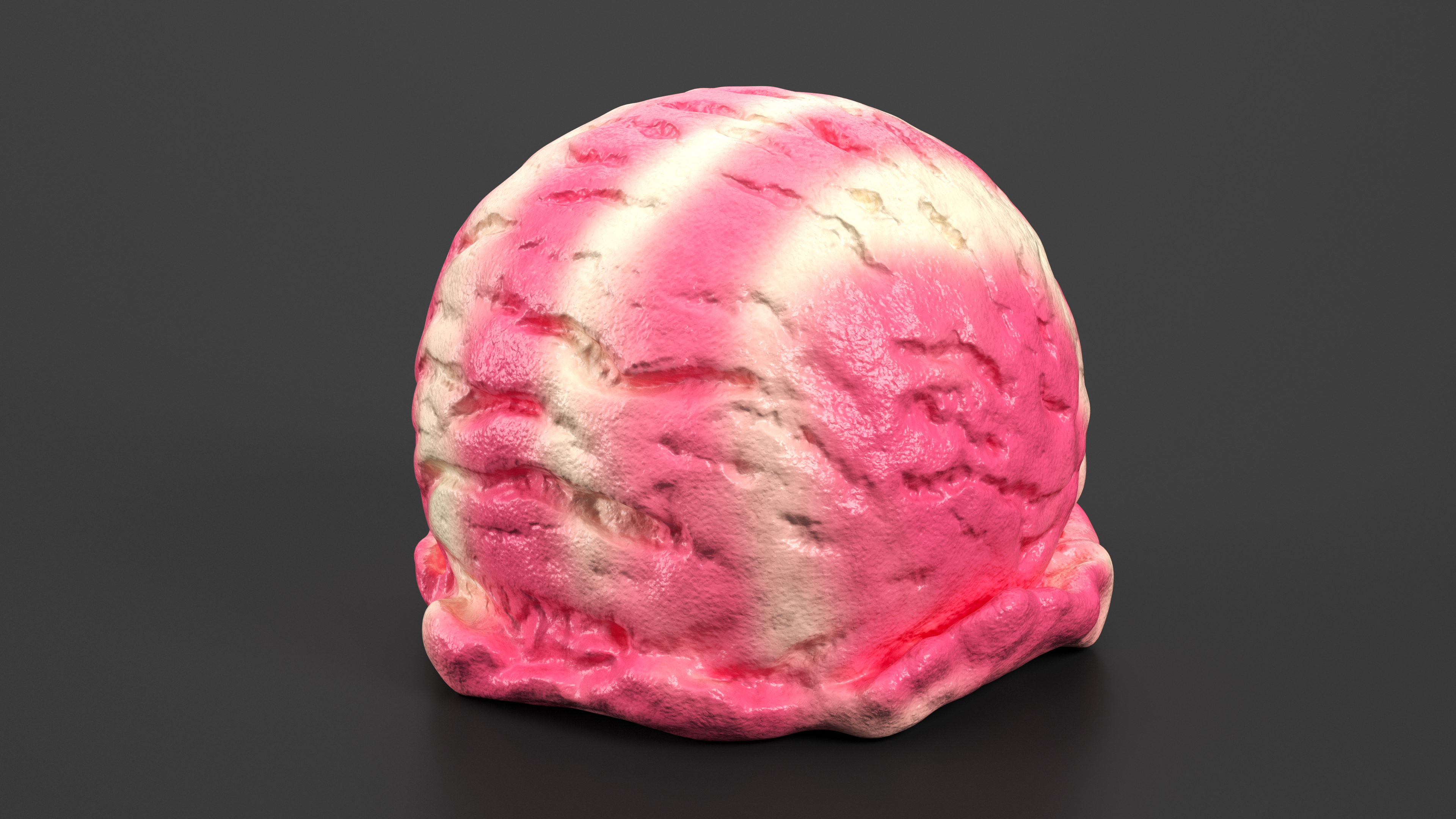 3D Double Flavor Ice Cream Ball model