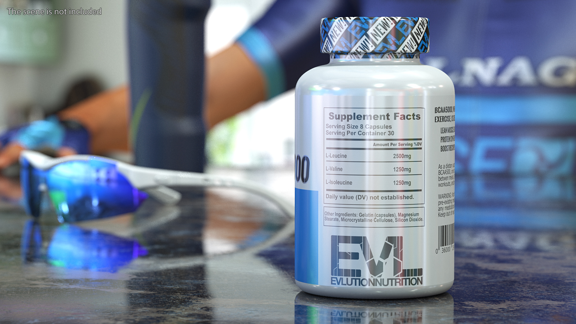 Evlution Nutrition BCAA 5000 Powder 5 Grams of BCAAs 3D