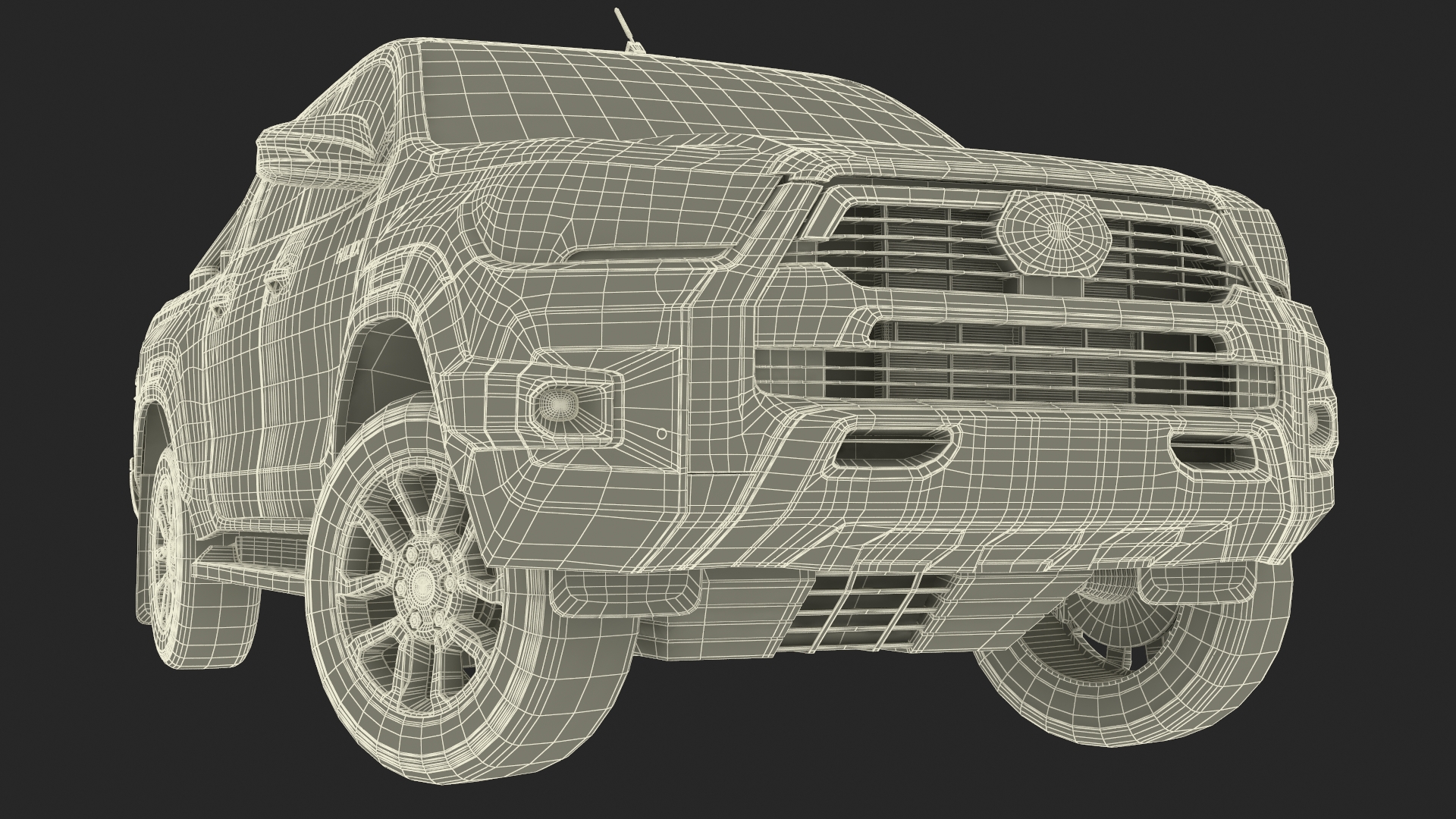 3D model Toyota Hilux 2022 Black Rigged