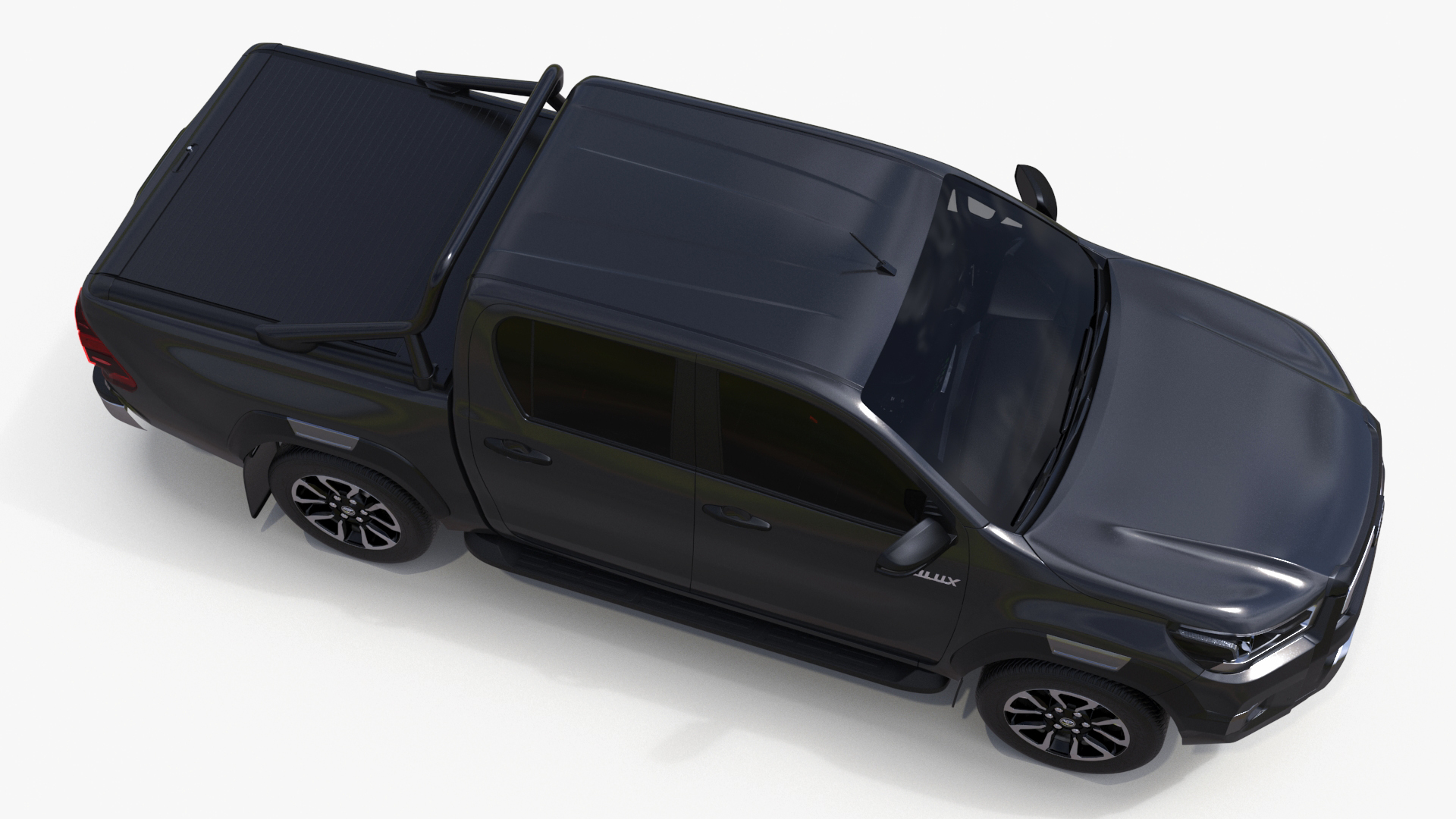 3D model Toyota Hilux 2022 Black Rigged