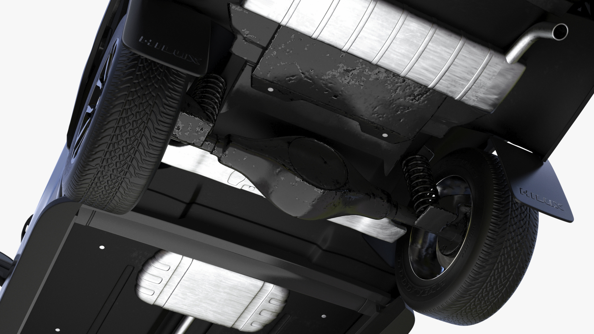 3D model Toyota Hilux 2022 Black Rigged