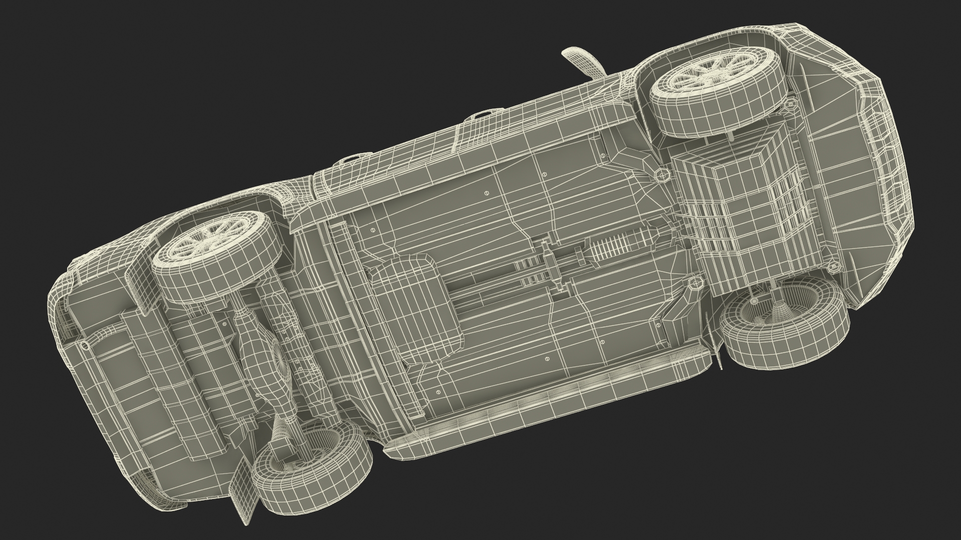 3D model Toyota Hilux 2022 Black Rigged