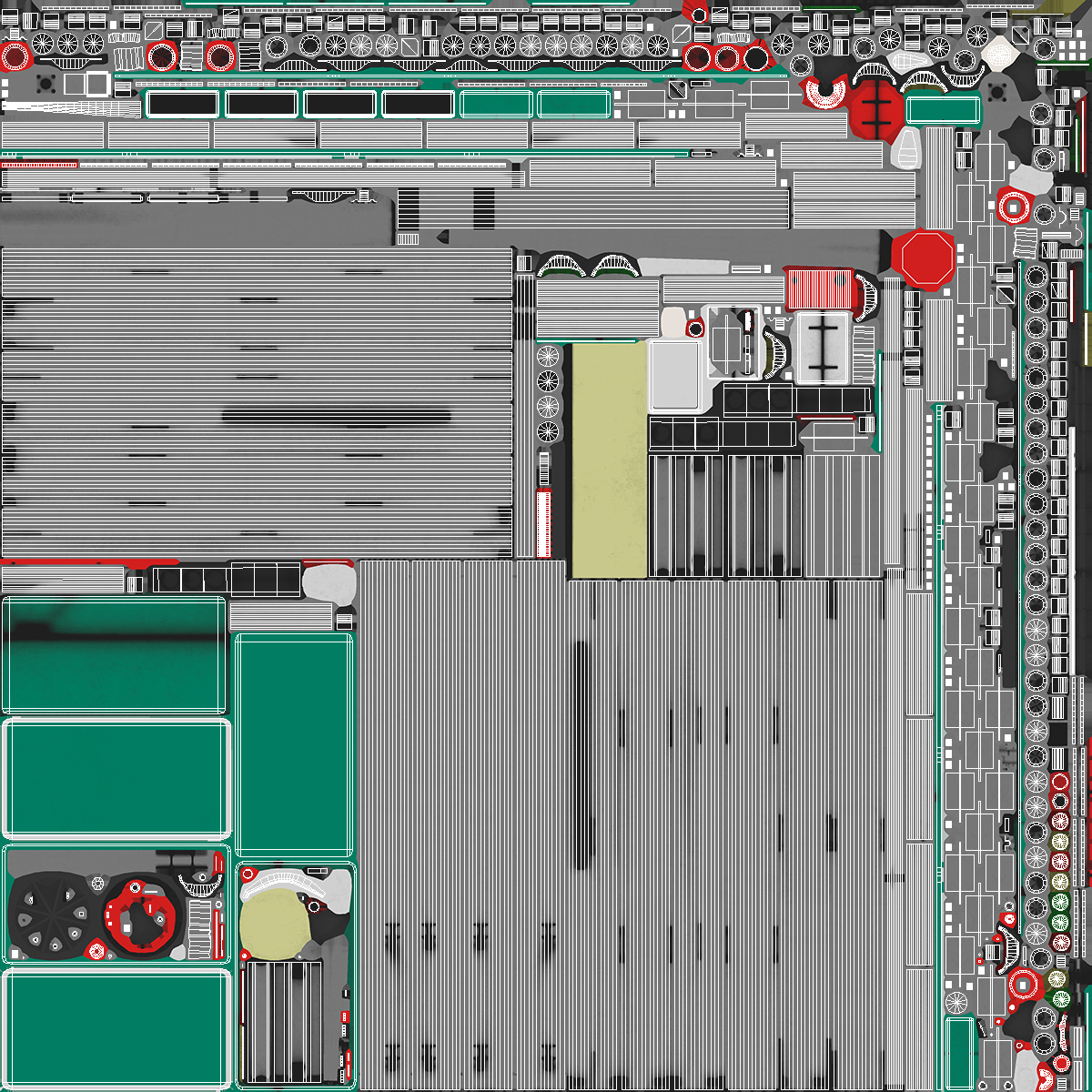 Connectable Highway Road Elements Multi Level Interchange 3D