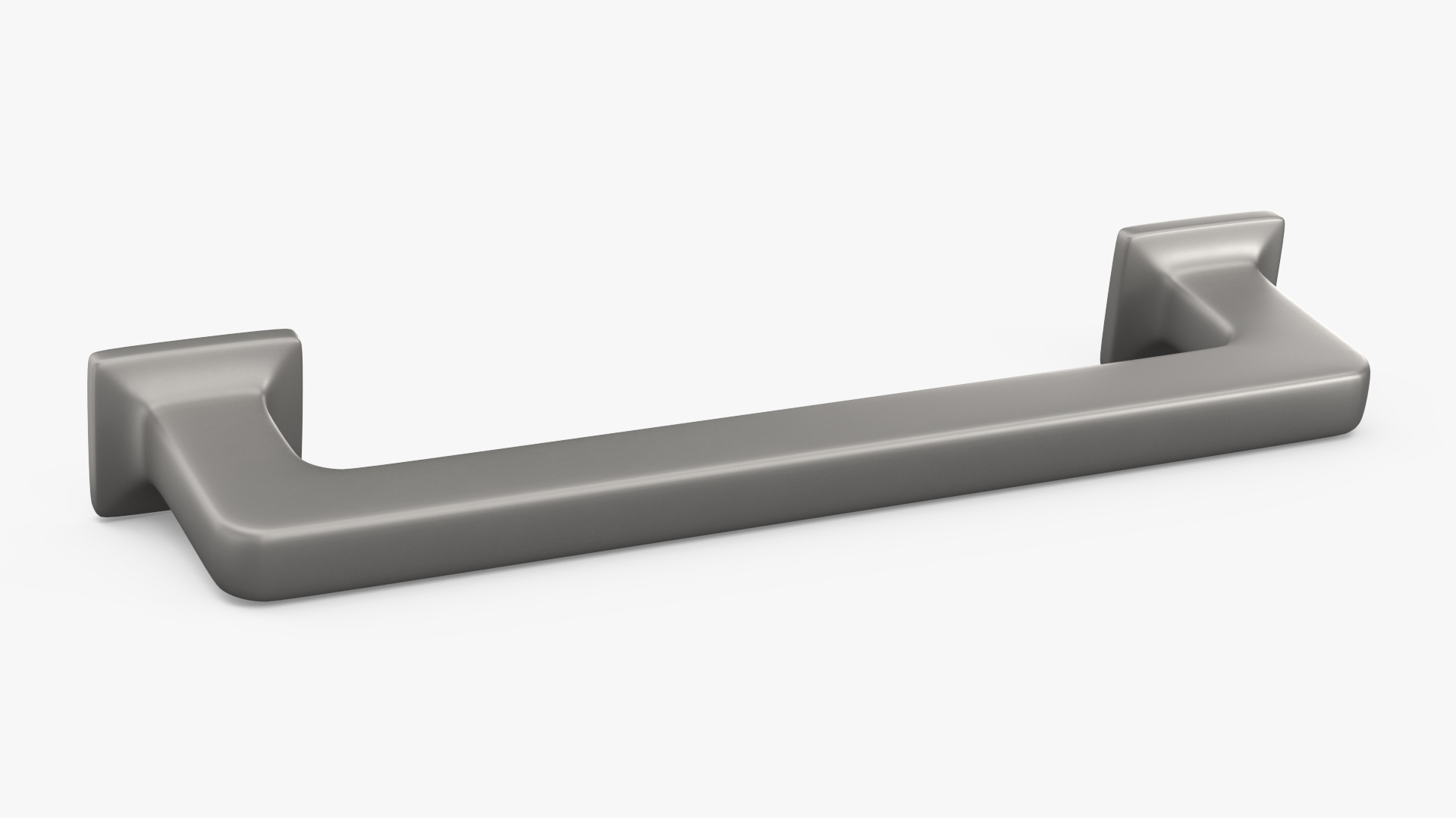 3D Kitchen Cabinet Handle Footed Silver