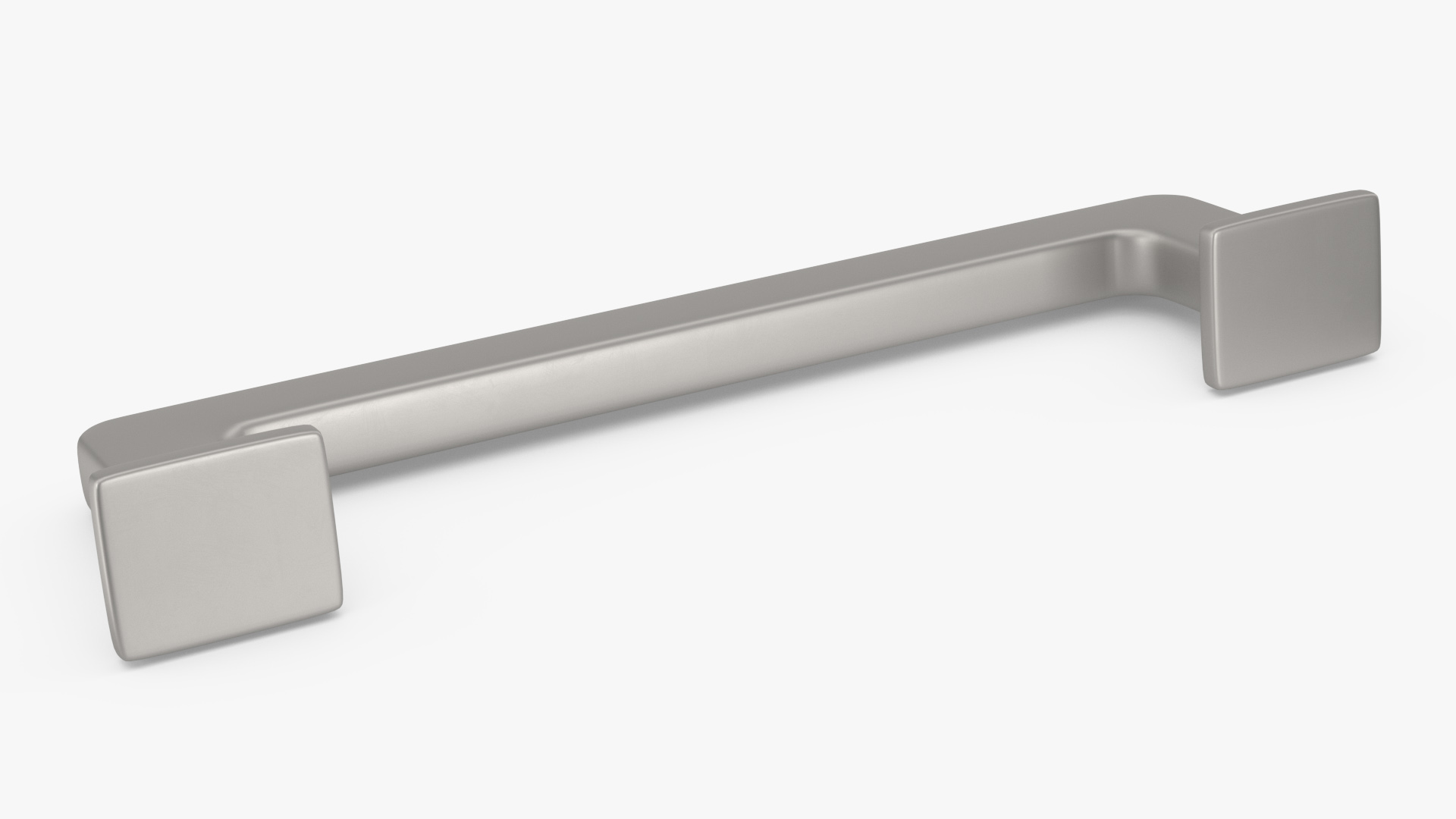 3D Kitchen Cabinet Handle Footed Silver
