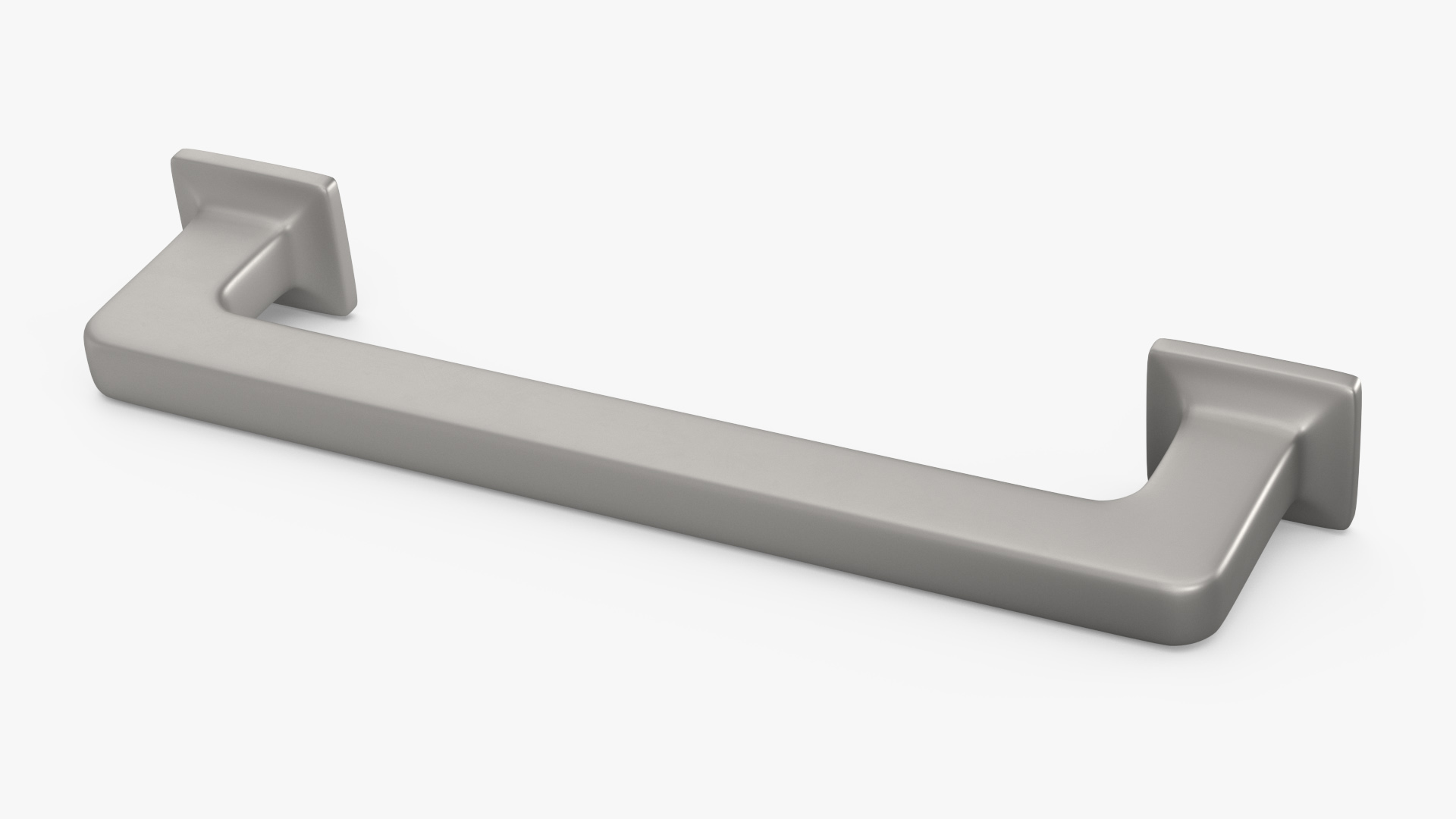 3D Kitchen Cabinet Handle Footed Silver