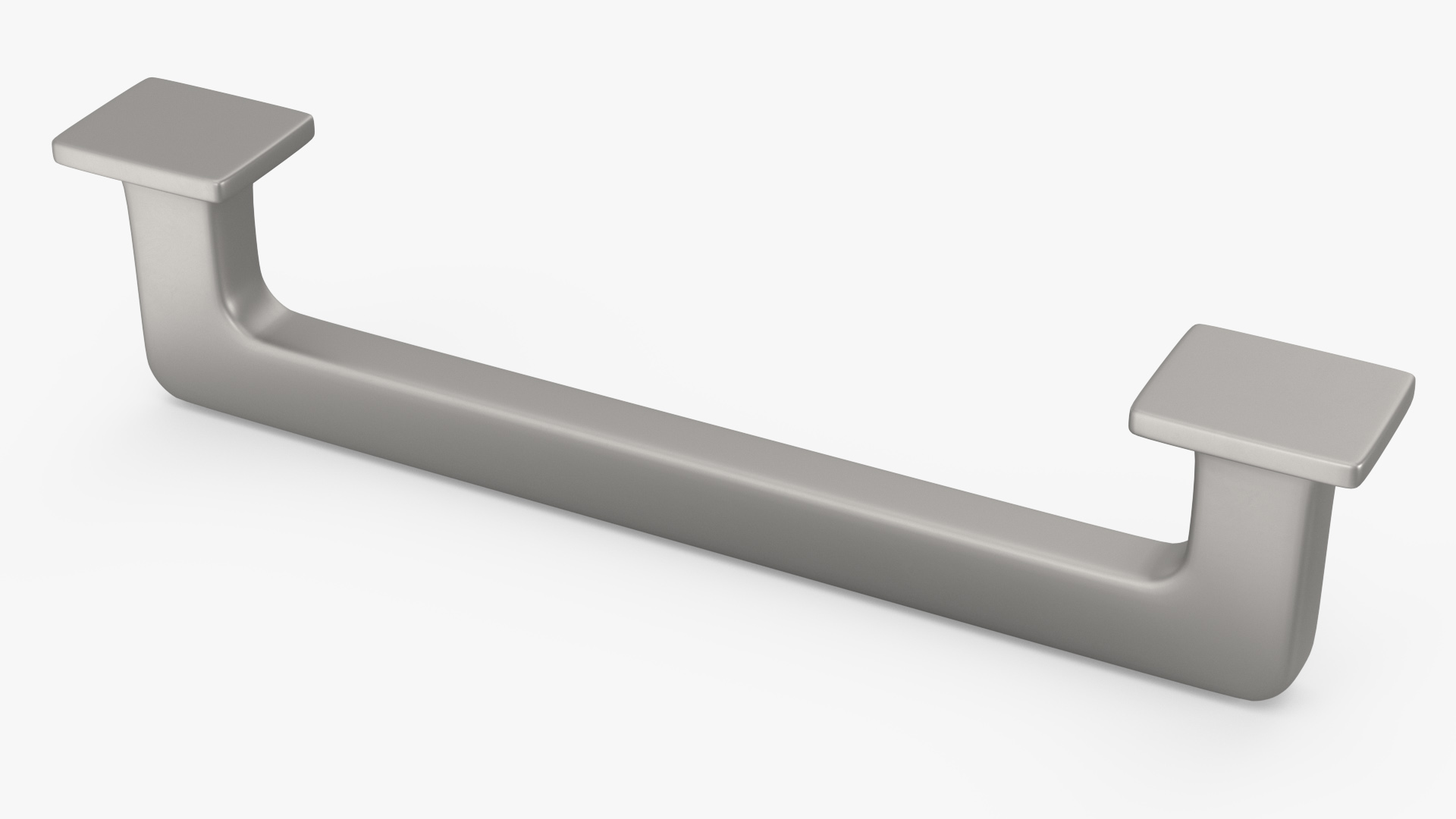 3D Kitchen Cabinet Handle Footed Silver