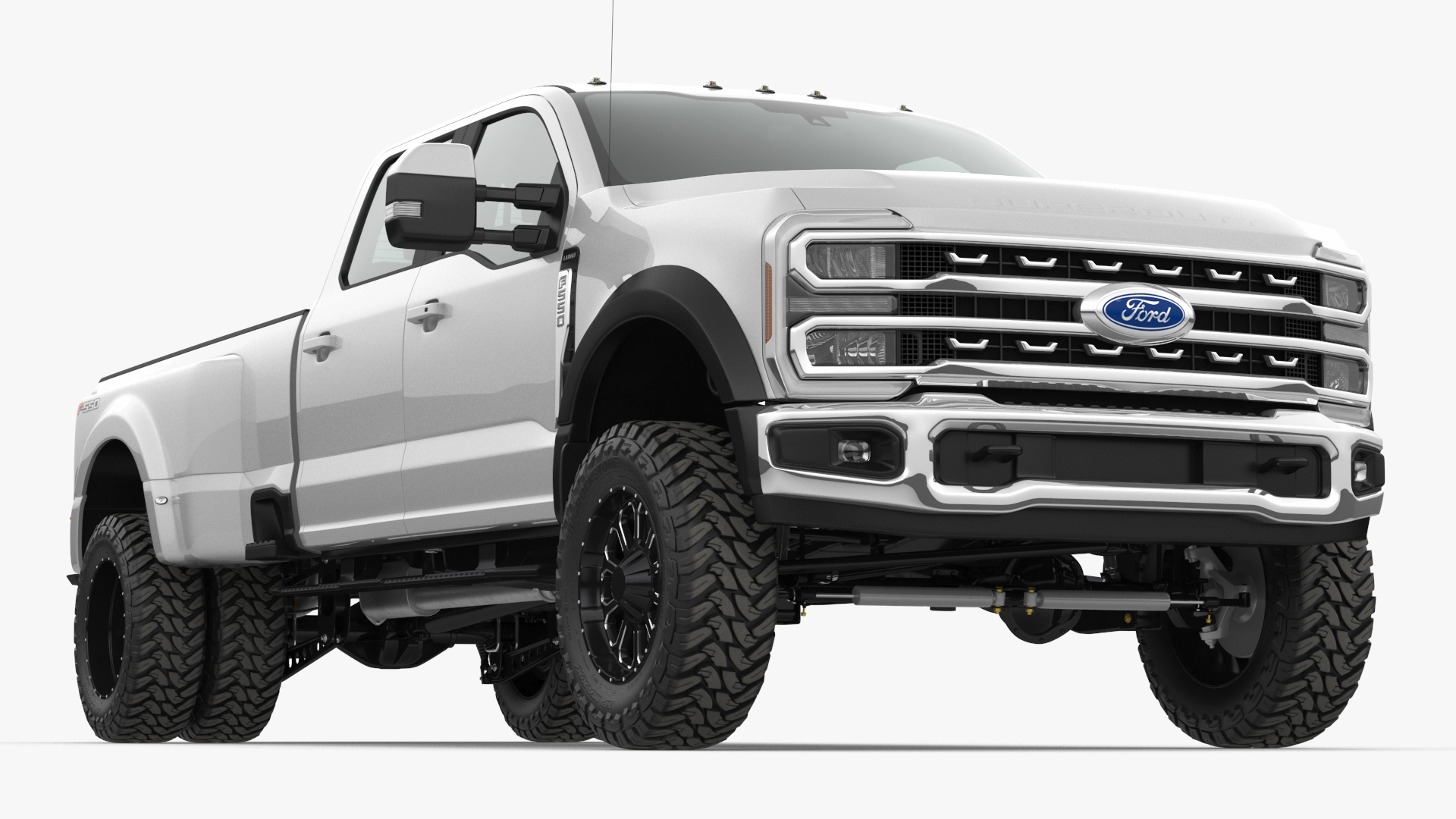 Ford Super Duty F-550 Lariat 2023 Lift Kit Gray 3D