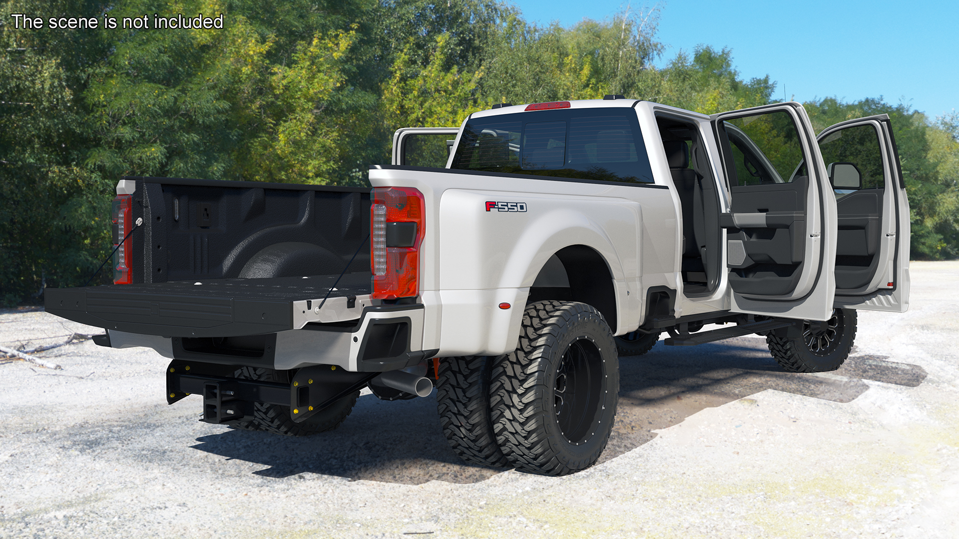 Ford Super Duty F-550 Lariat 2023 Lift Kit Gray 3D