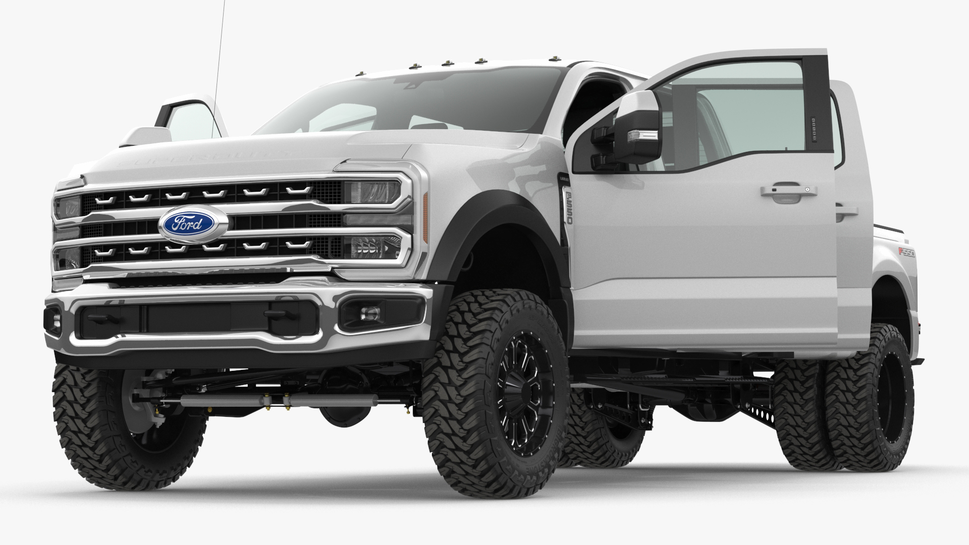Ford Super Duty F-550 Lariat 2023 Lift Kit Gray 3D