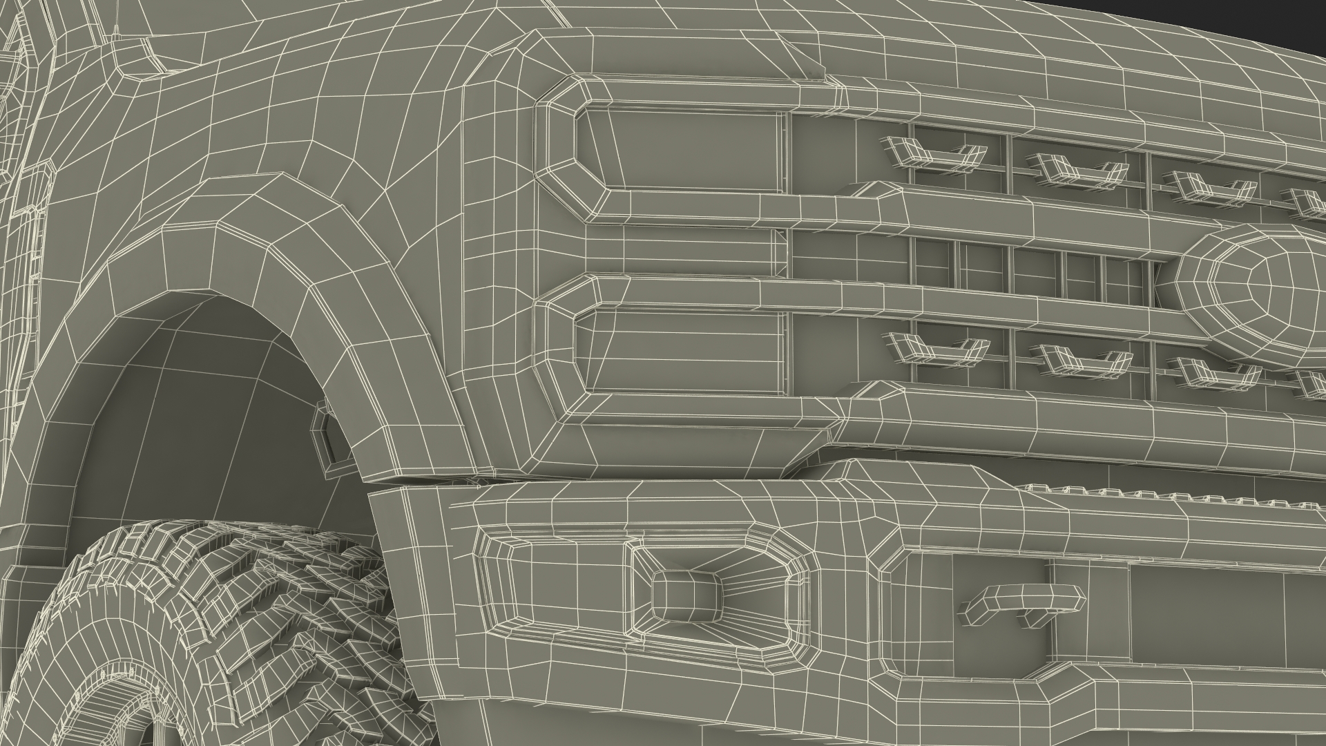 Ford Super Duty F-550 Lariat 2023 Lift Kit Gray 3D