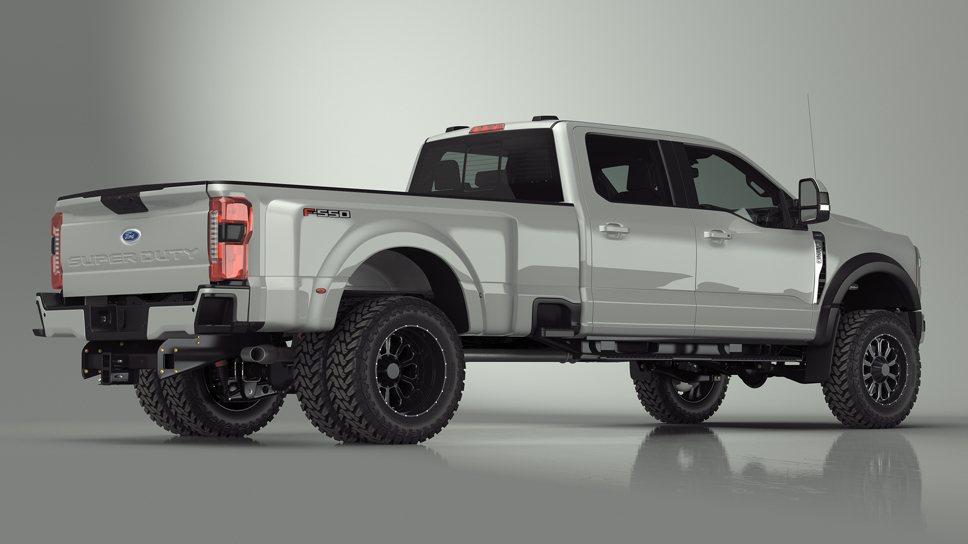 Ford Super Duty F-550 Lariat 2023 Lift Kit Gray 3D