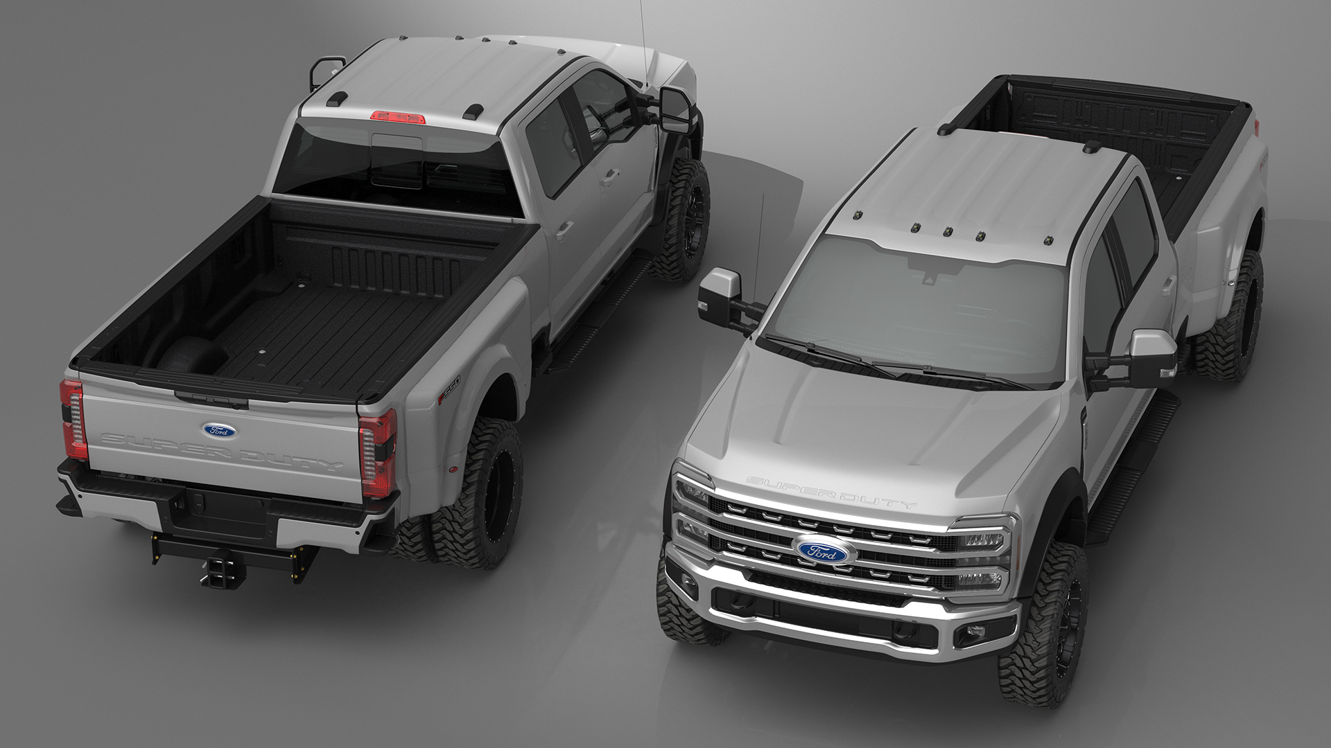 Ford Super Duty F-550 Lariat 2023 Lift Kit Gray 3D