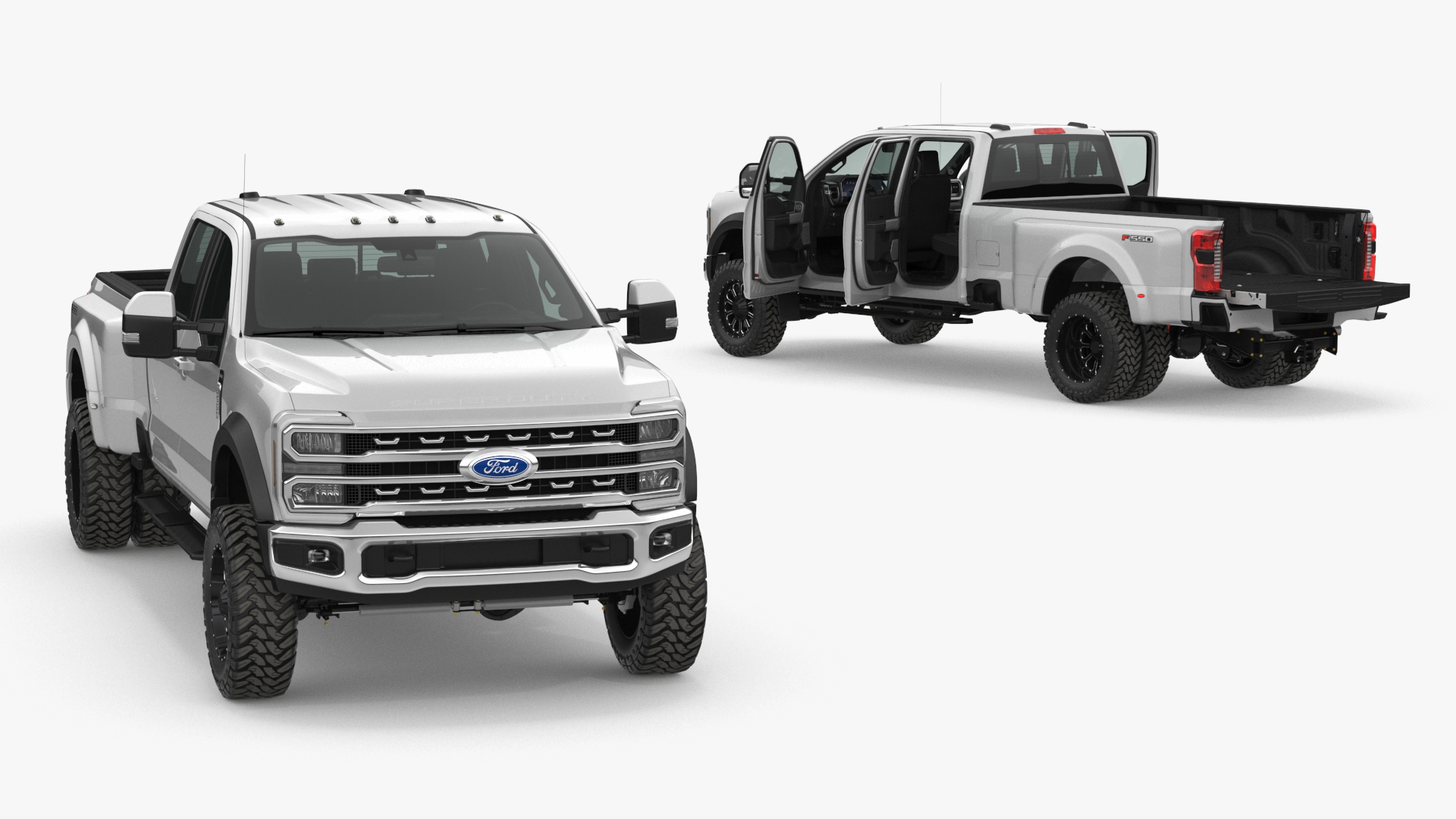 Ford Super Duty F-550 Lariat 2023 Lift Kit Gray 3D