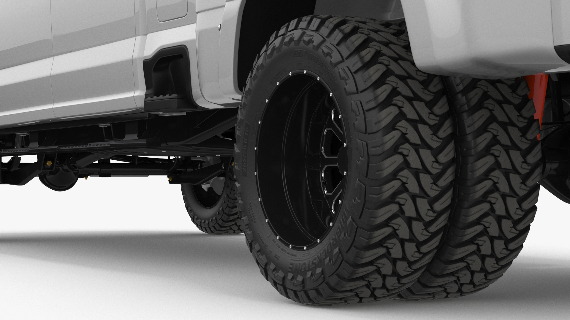 Ford Super Duty F-550 Lariat 2023 Lift Kit Gray 3D