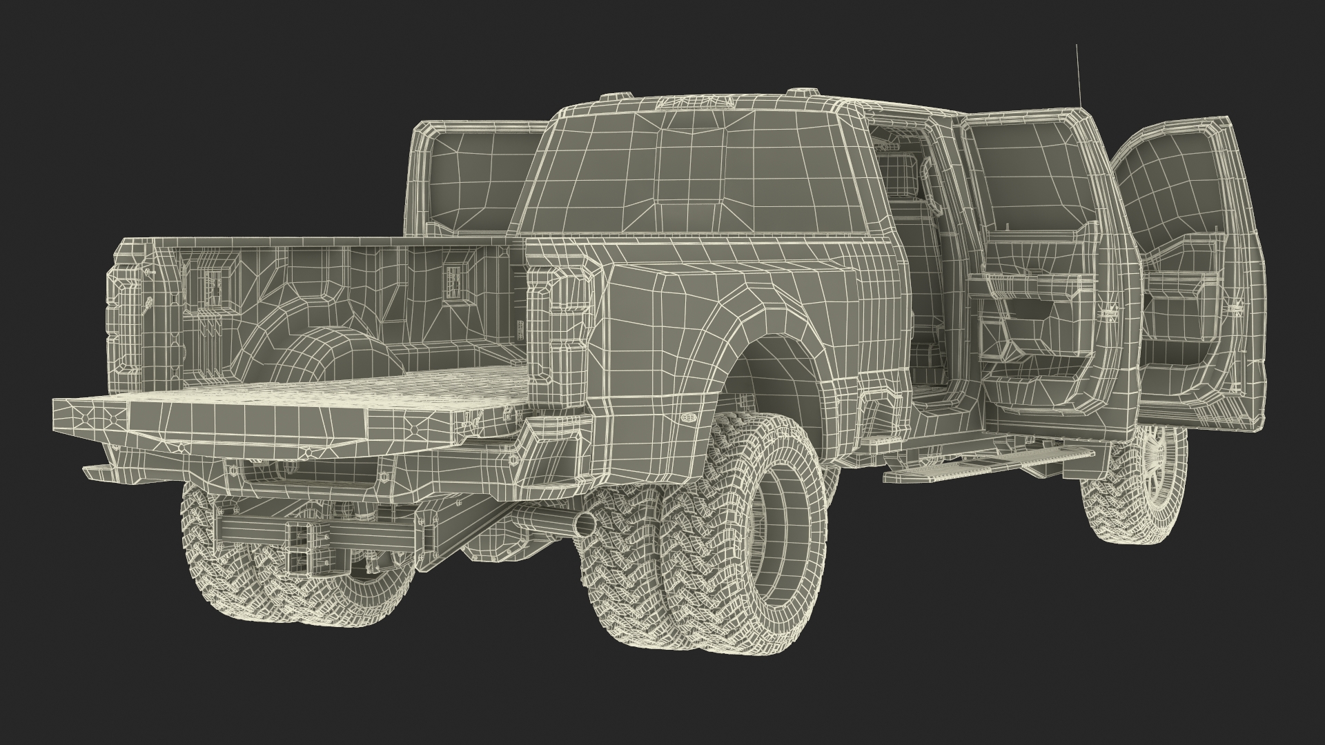 Ford Super Duty F-550 Lariat 2023 Lift Kit Gray 3D