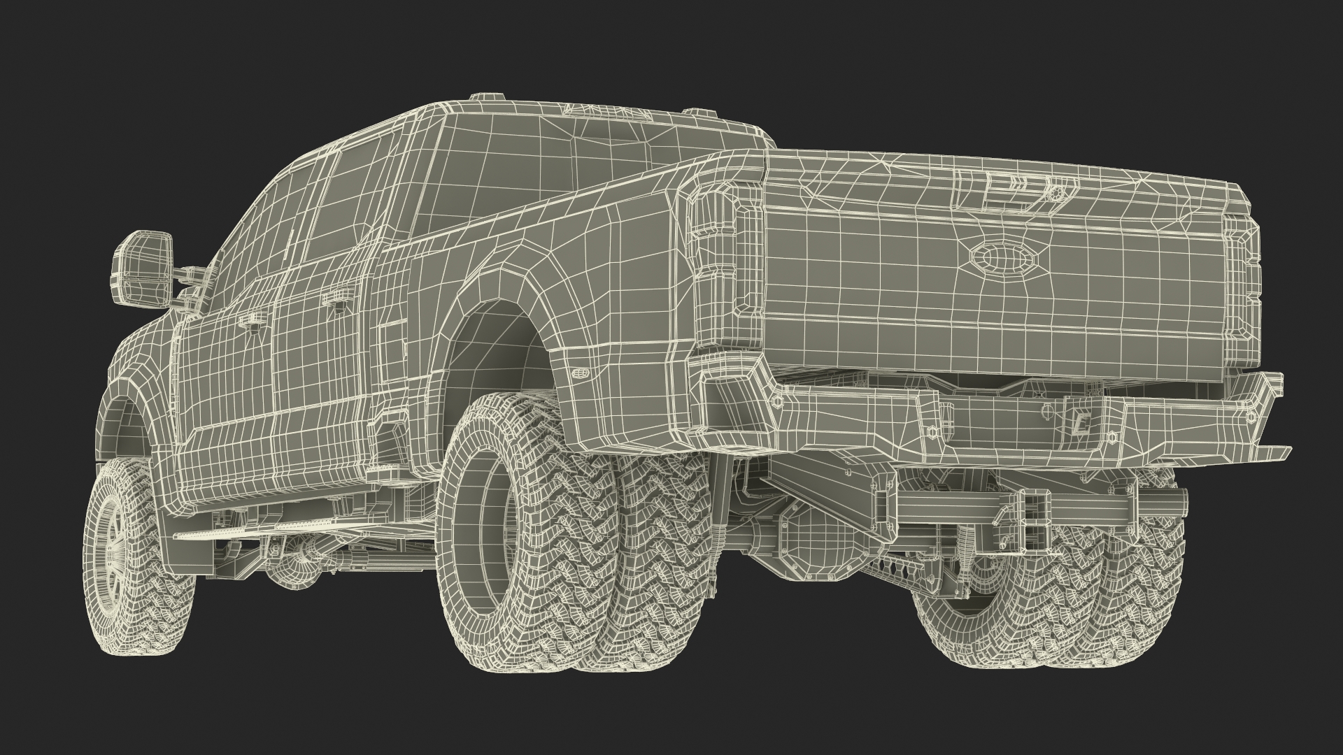 Ford Super Duty F-550 Lariat 2023 Lift Kit Gray 3D