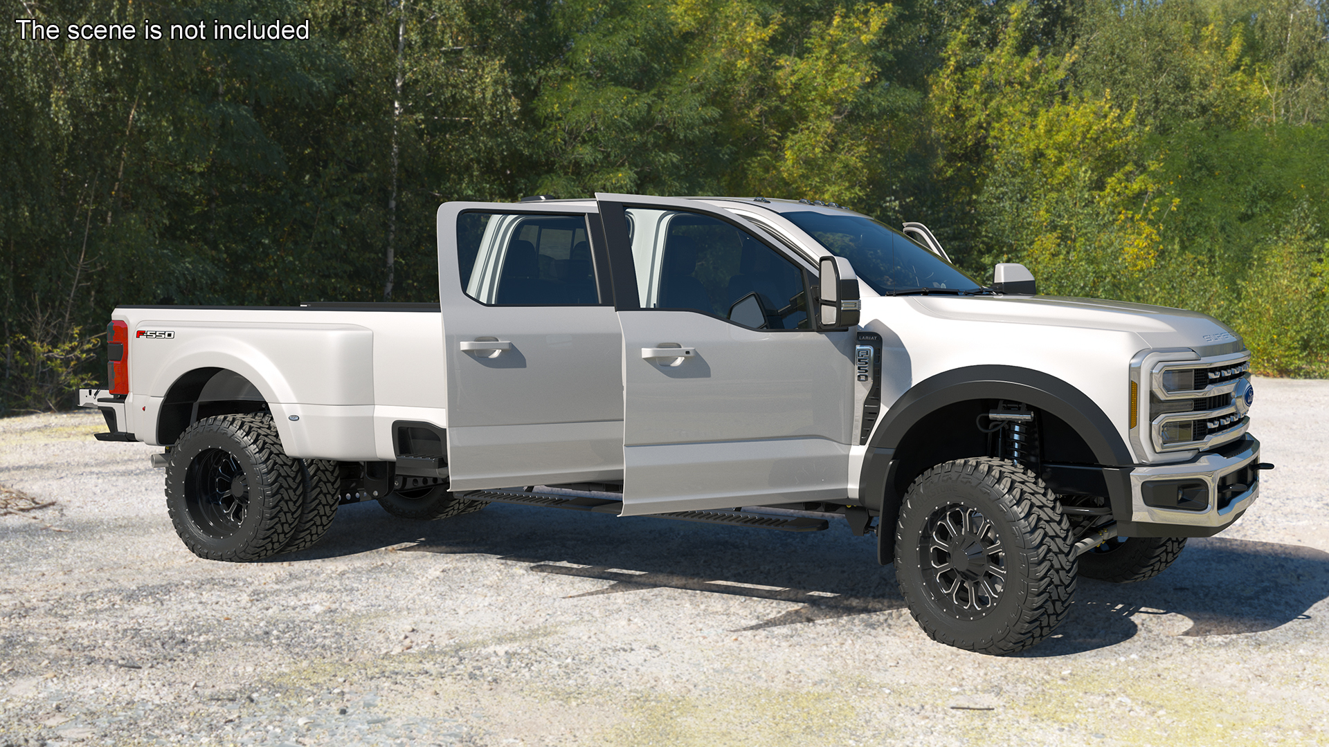 Ford Super Duty F-550 Lariat 2023 Lift Kit Gray 3D