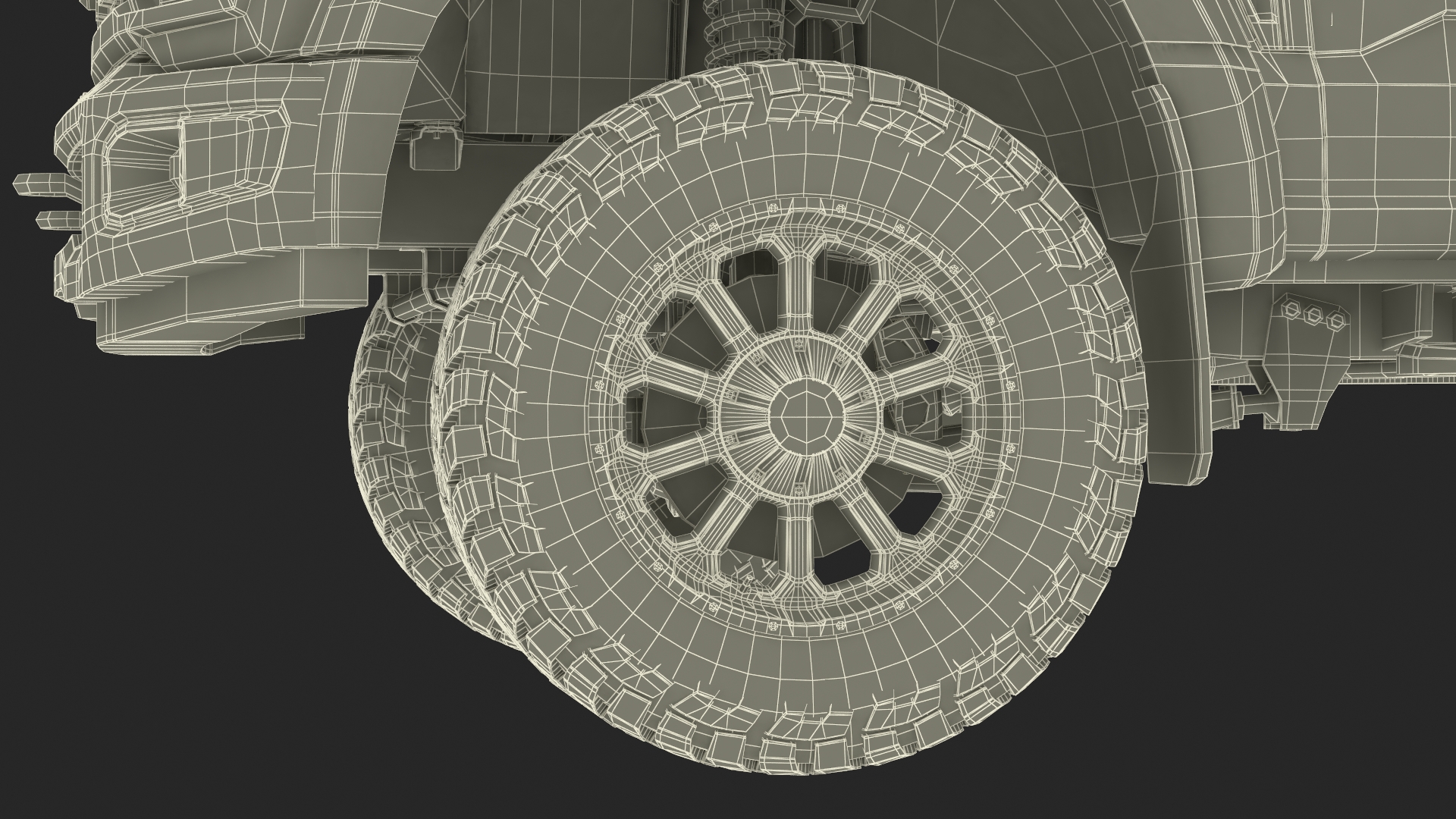Ford Super Duty F-550 Lariat 2023 Lift Kit Gray 3D