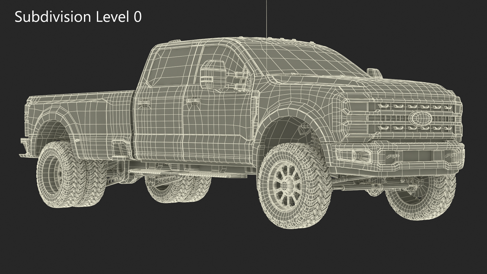 Ford Super Duty F-550 Lariat 2023 Lift Kit Gray 3D