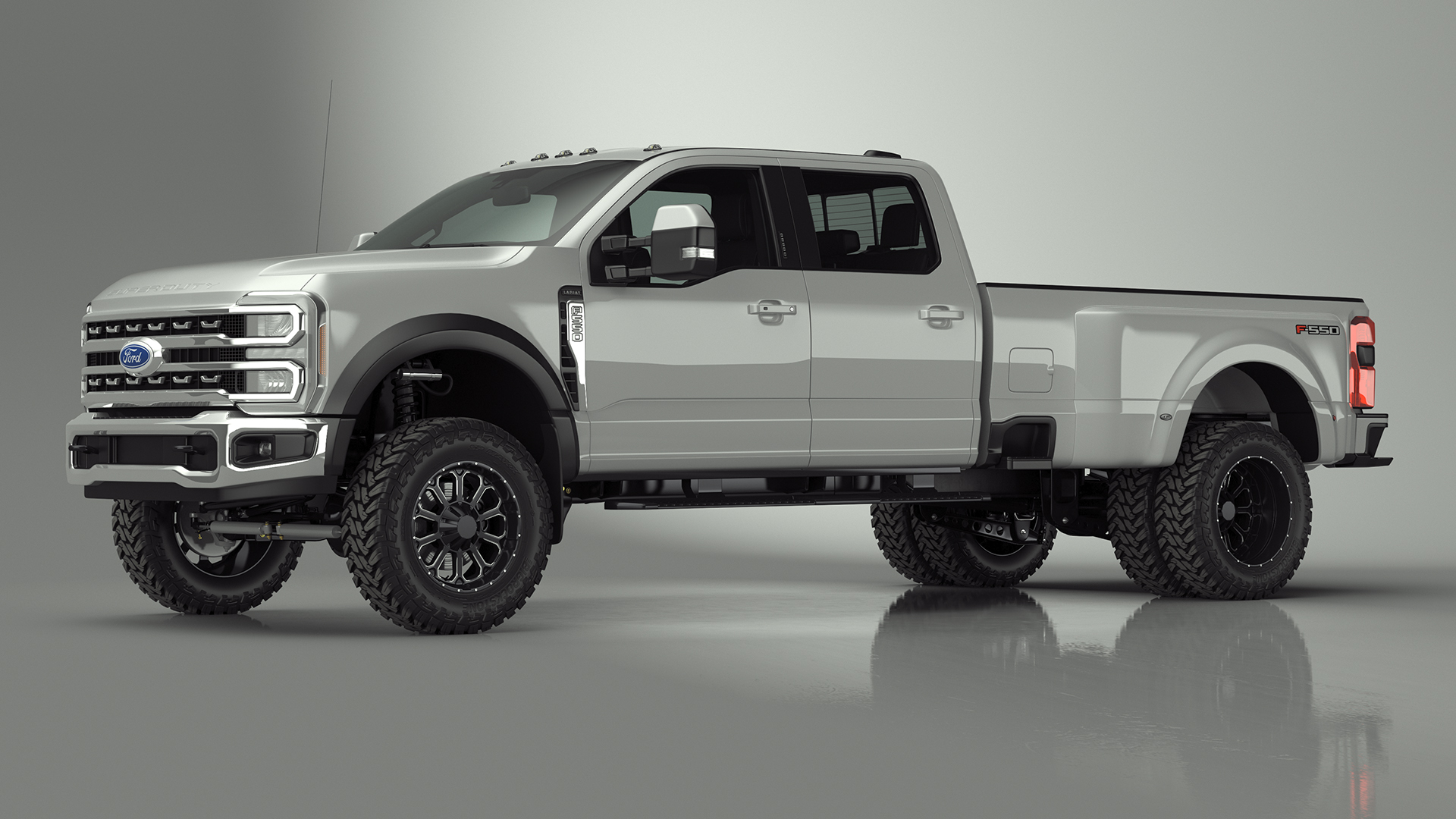 Ford Super Duty F-550 Lariat 2023 Lift Kit Gray 3D