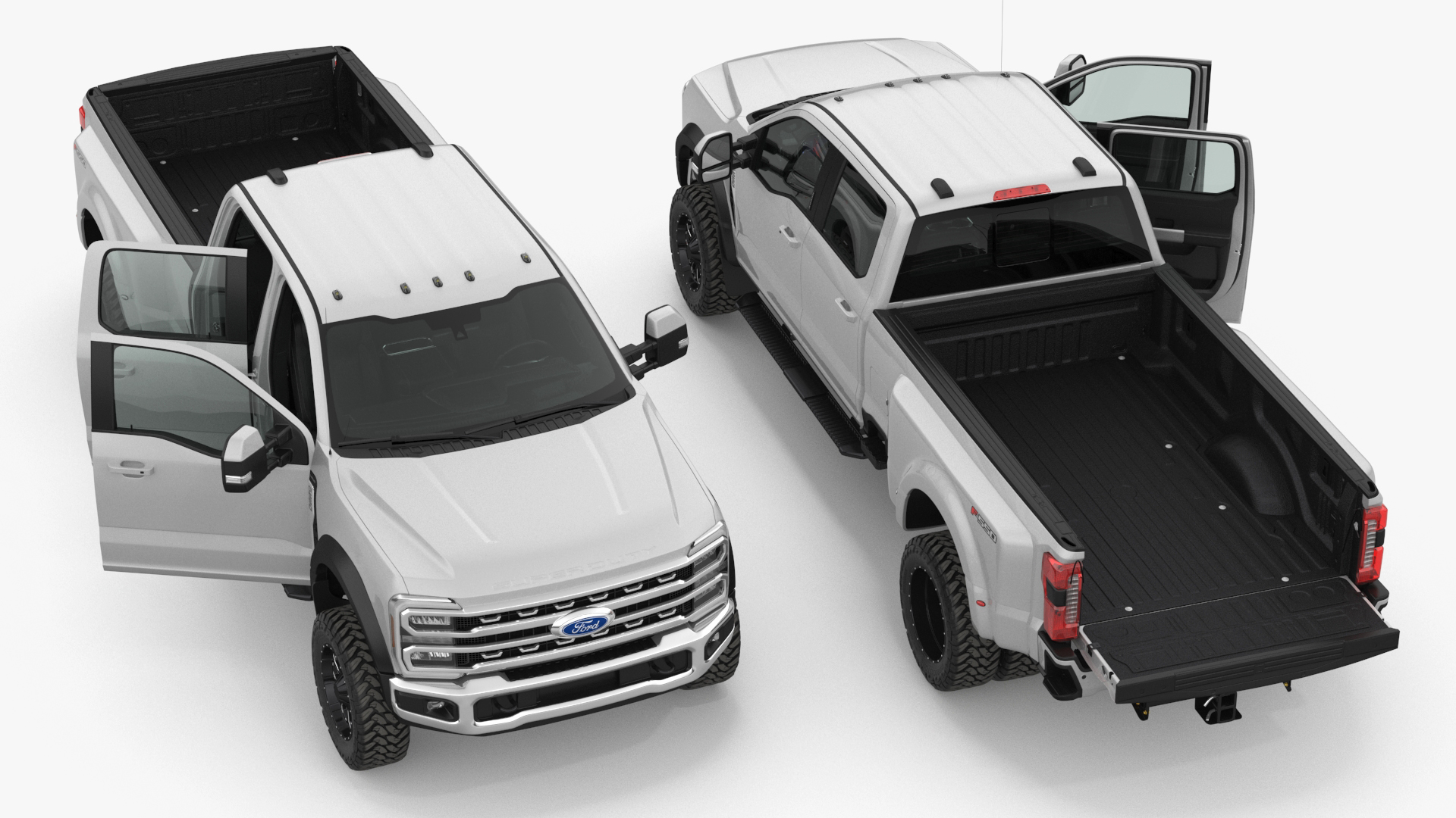 Ford Super Duty F-550 Lariat 2023 Lift Kit Gray 3D